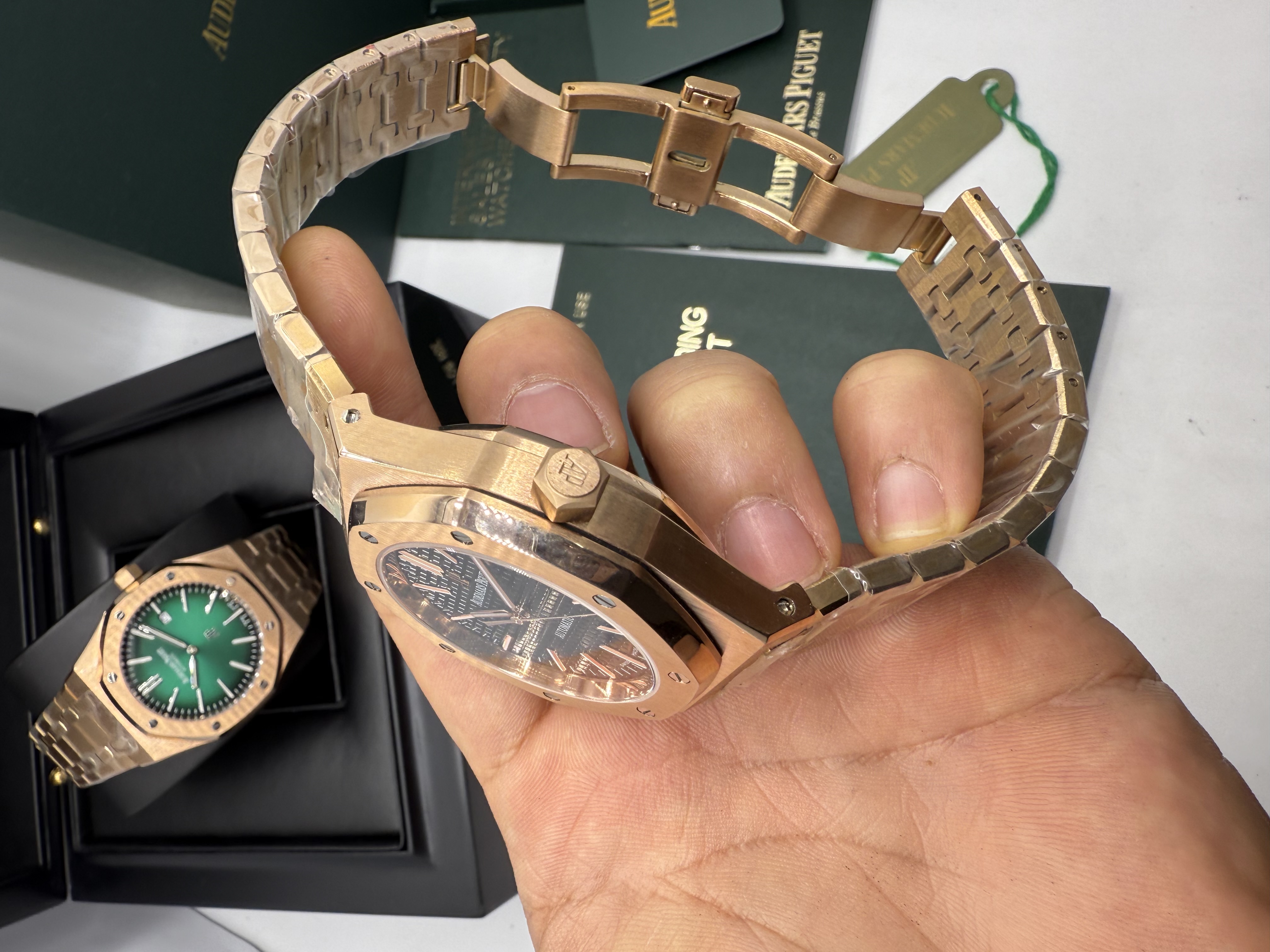 Audemars Piguet Royal Oak dial Preto Full Rosê