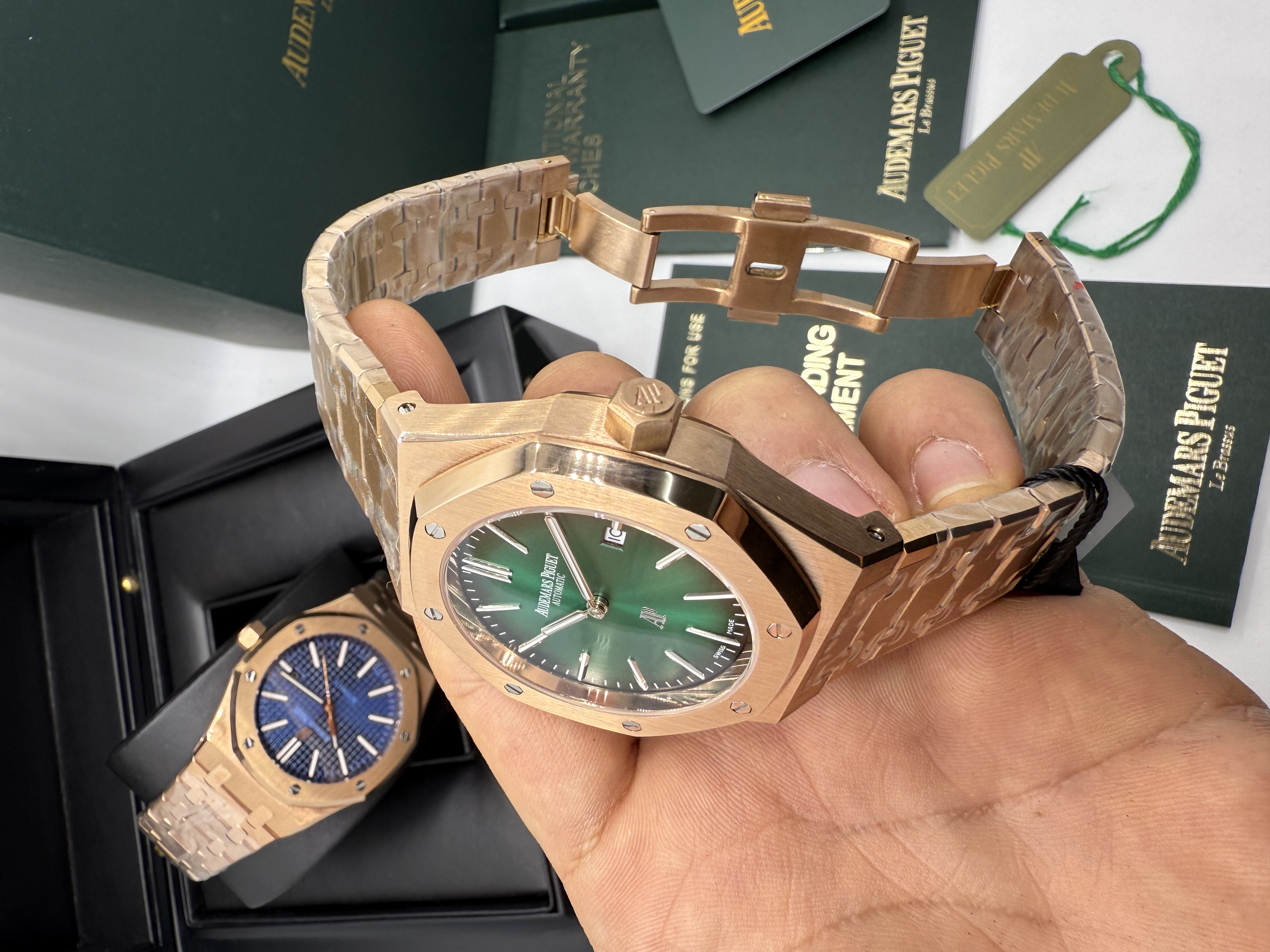Audemars Piguet Royal Oak Dial Verde Full Rosê