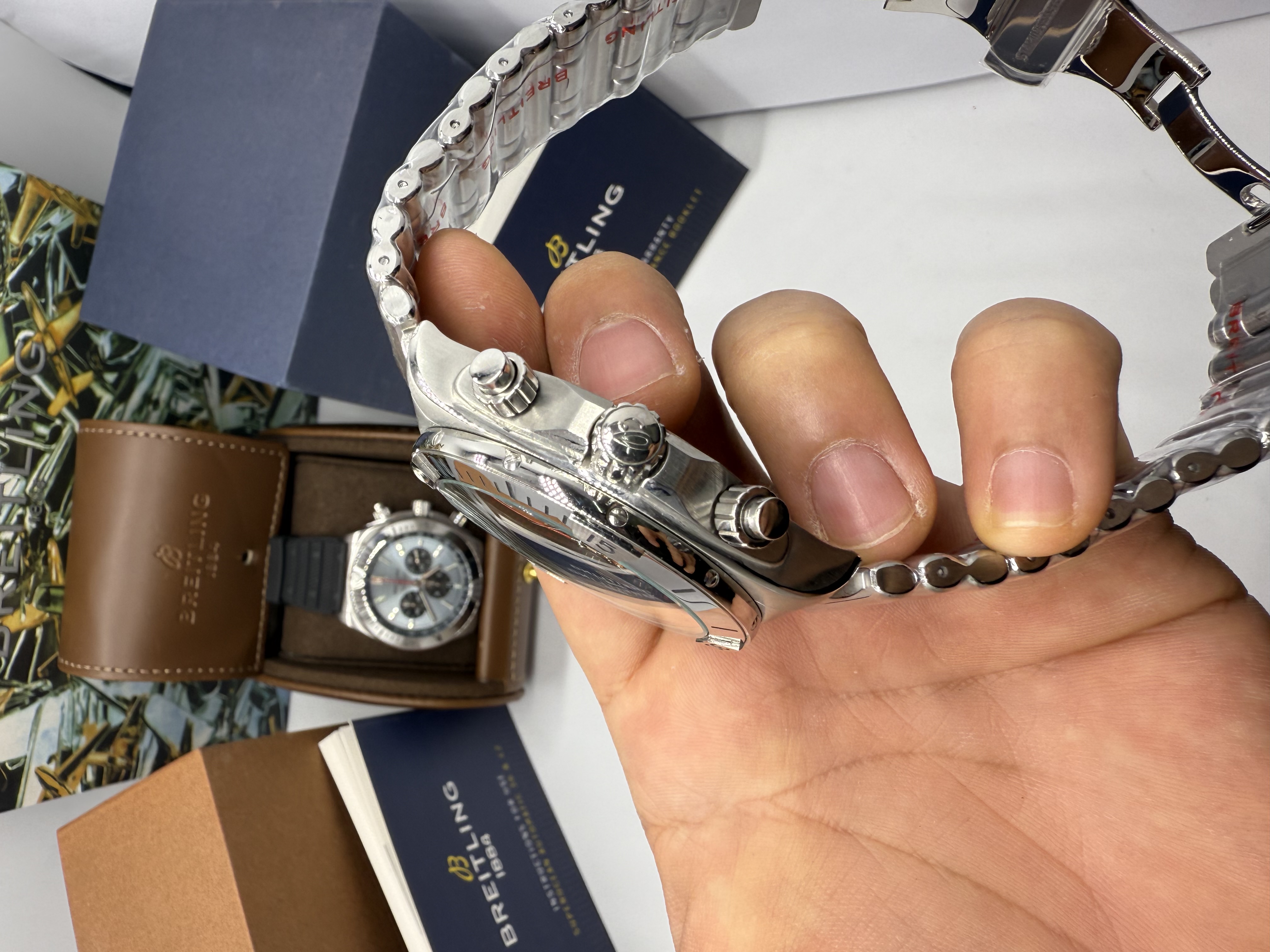 Breitling Chronomat Chronograph Dial Bege
