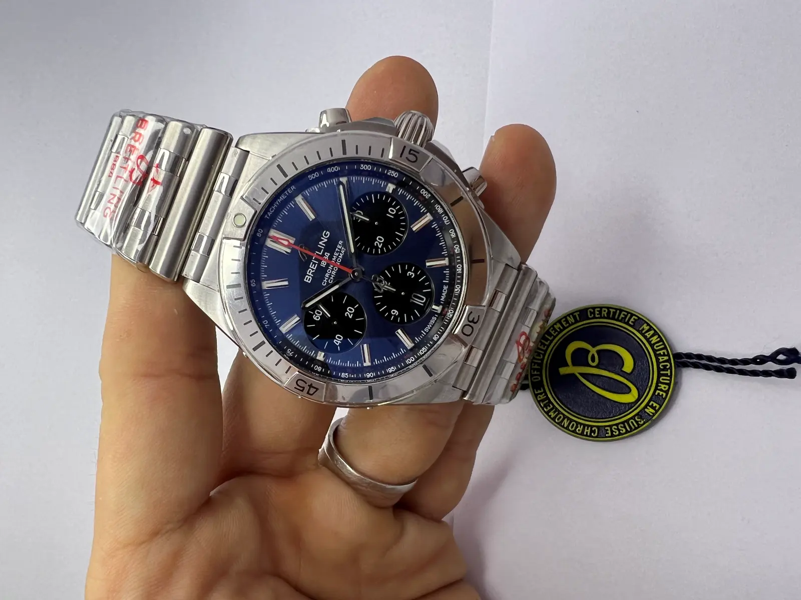 Breitling Chronomat Chronograph Dial Azul