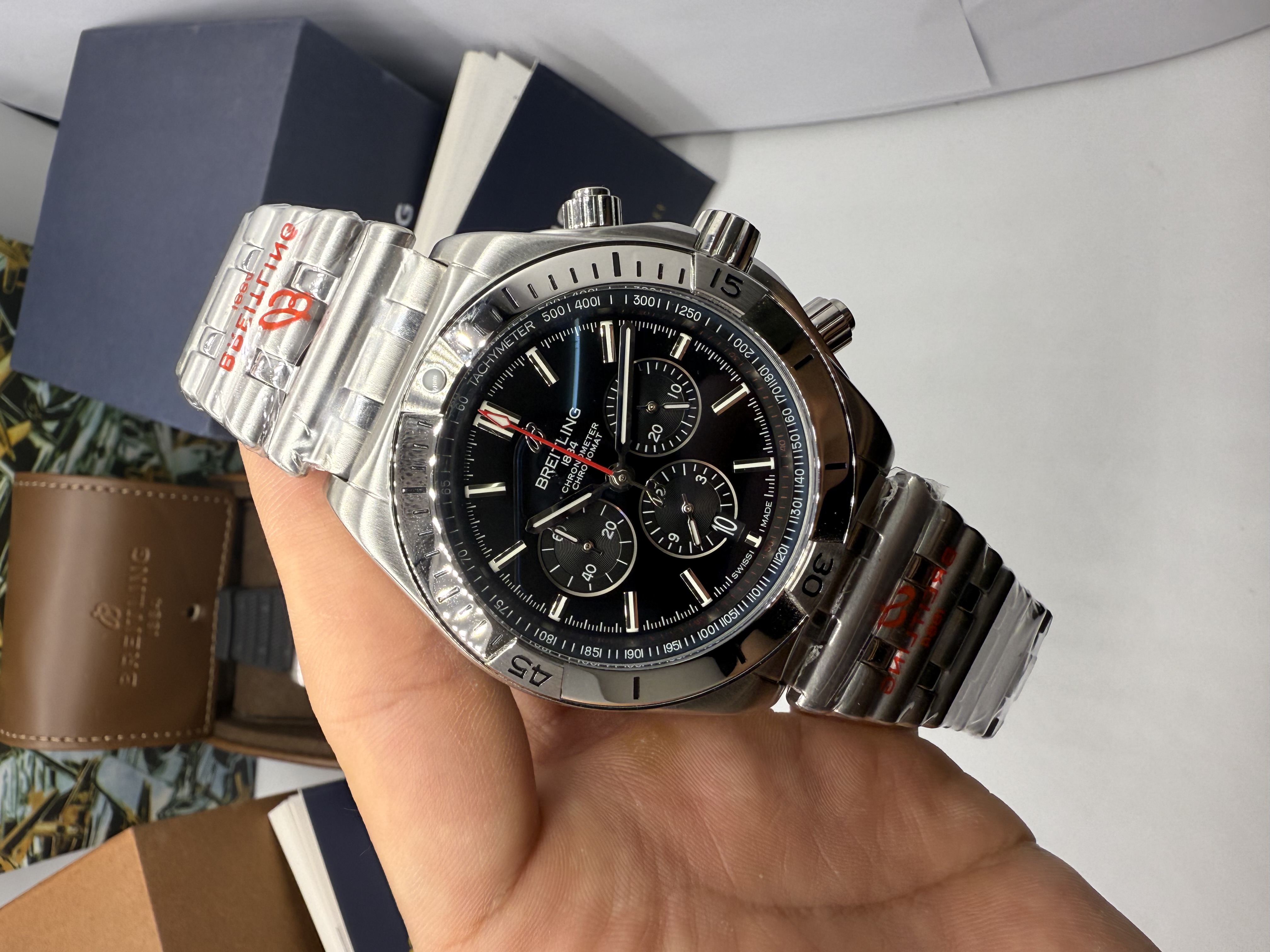 Breitling Chronomat Chronograph Dial Preto