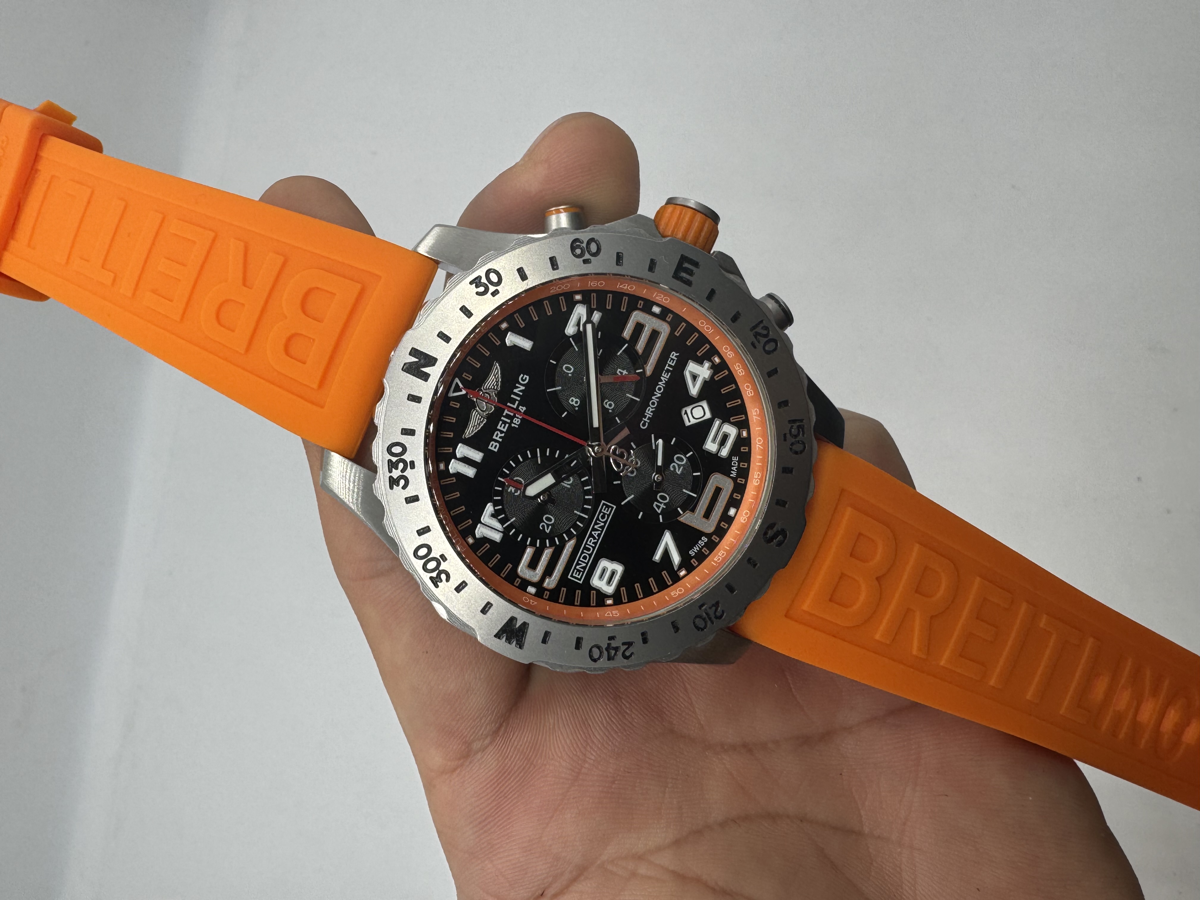 Breitling Endurance PRO Laranja e Prata