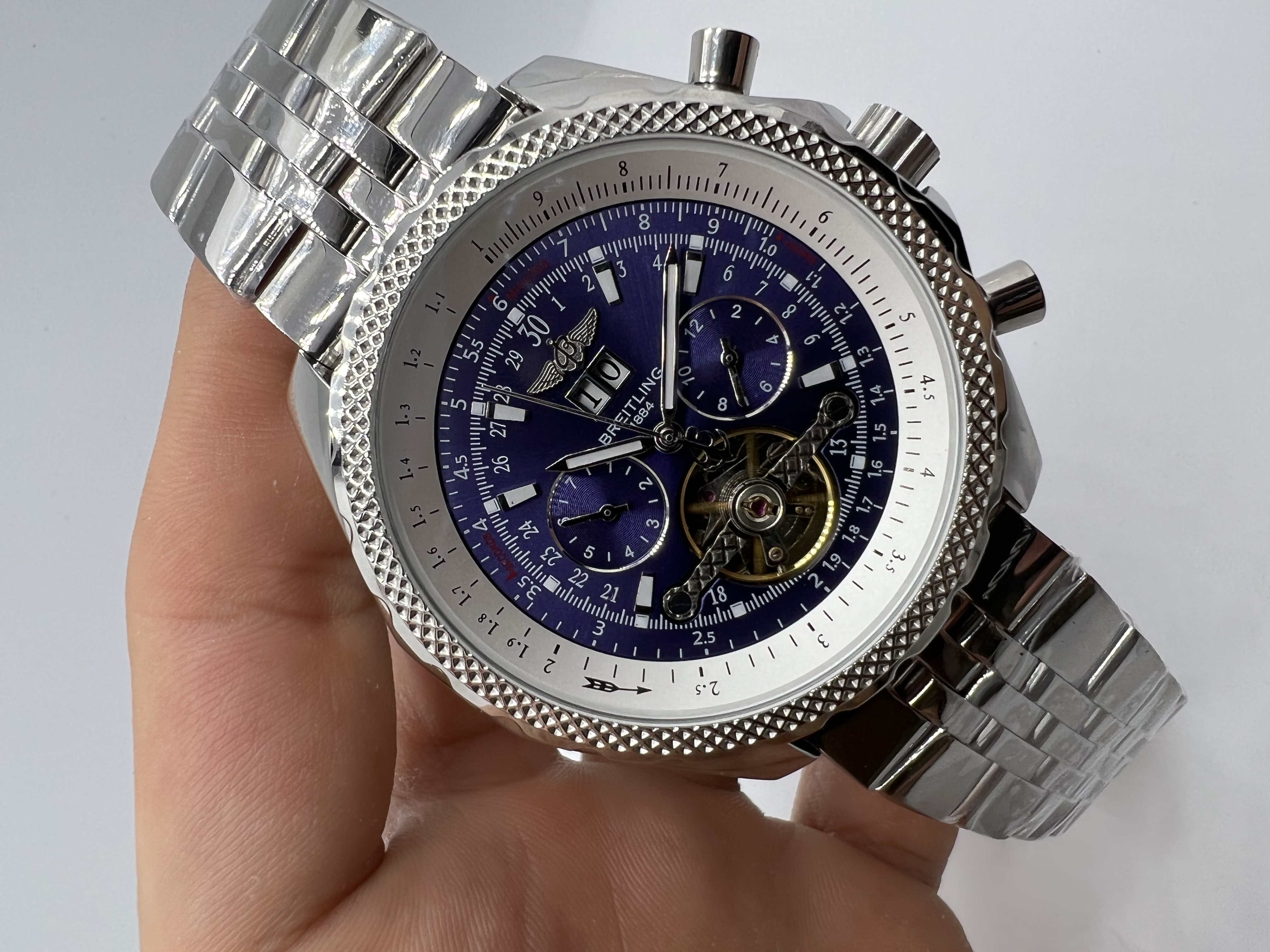 Breitling BENTLEY Turbilhão Dial Azul