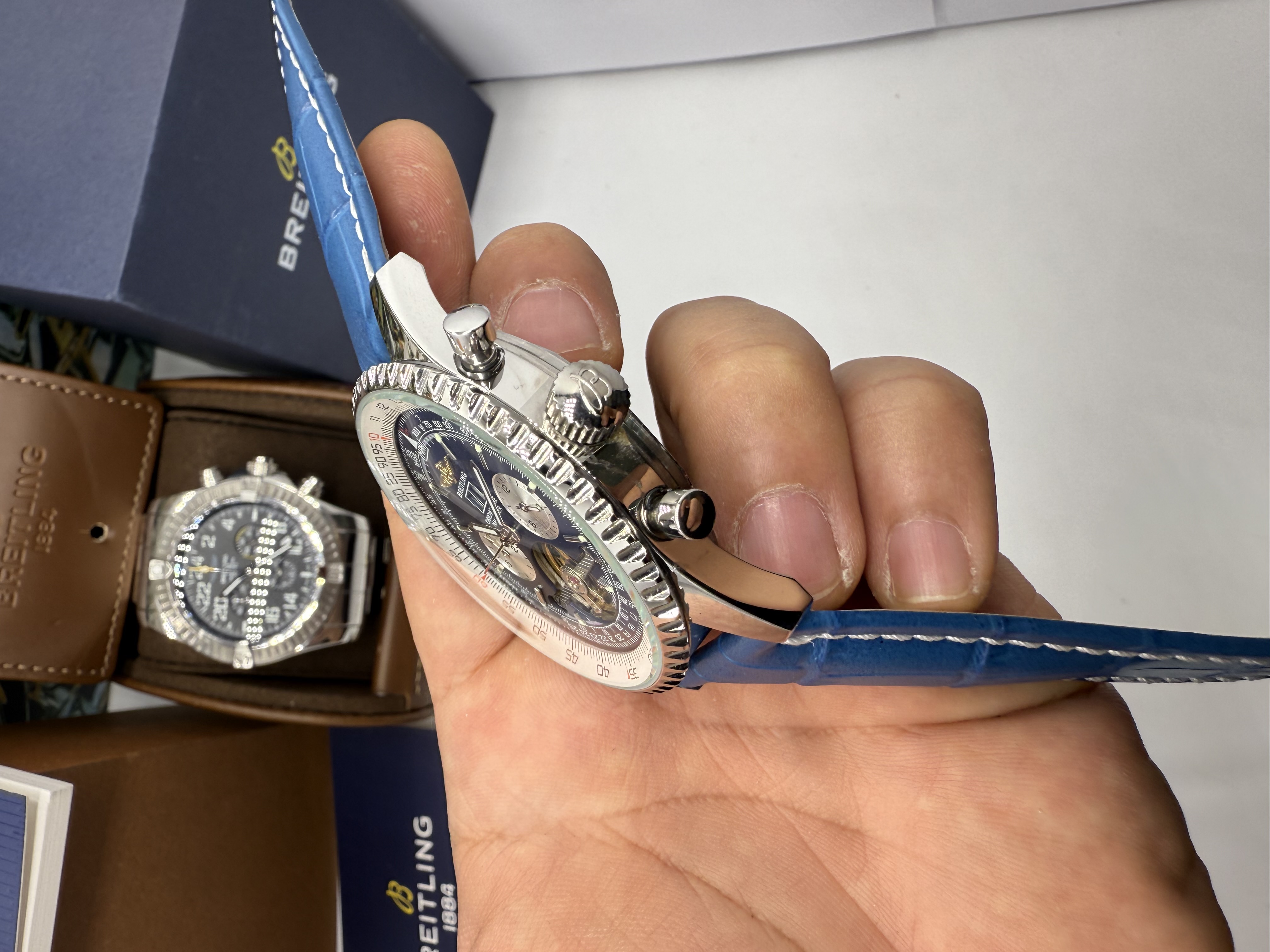 Breitling Navitimer Turbilhão Dial Azul