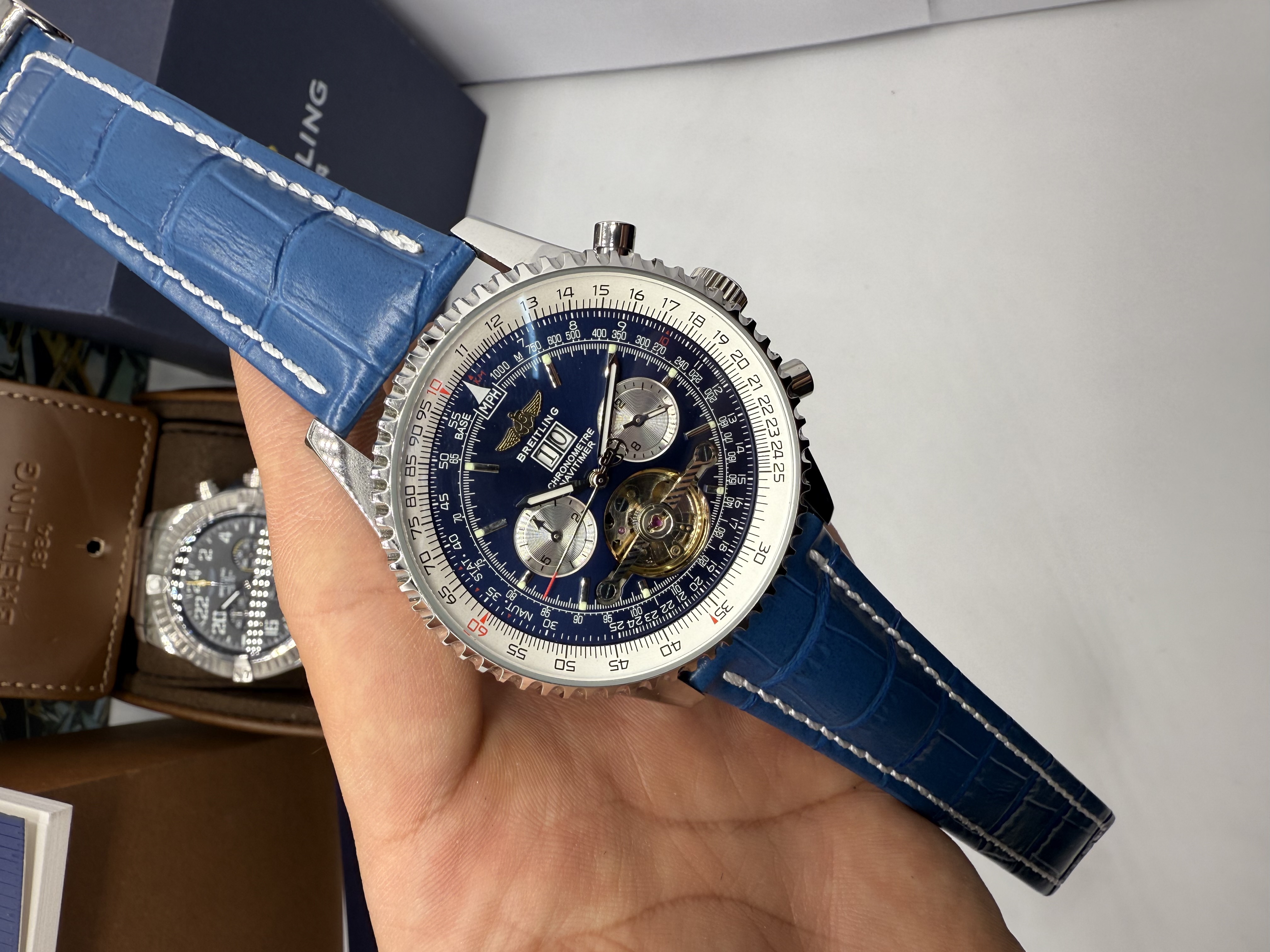Breitling Navitimer Turbilhão Dial Azul