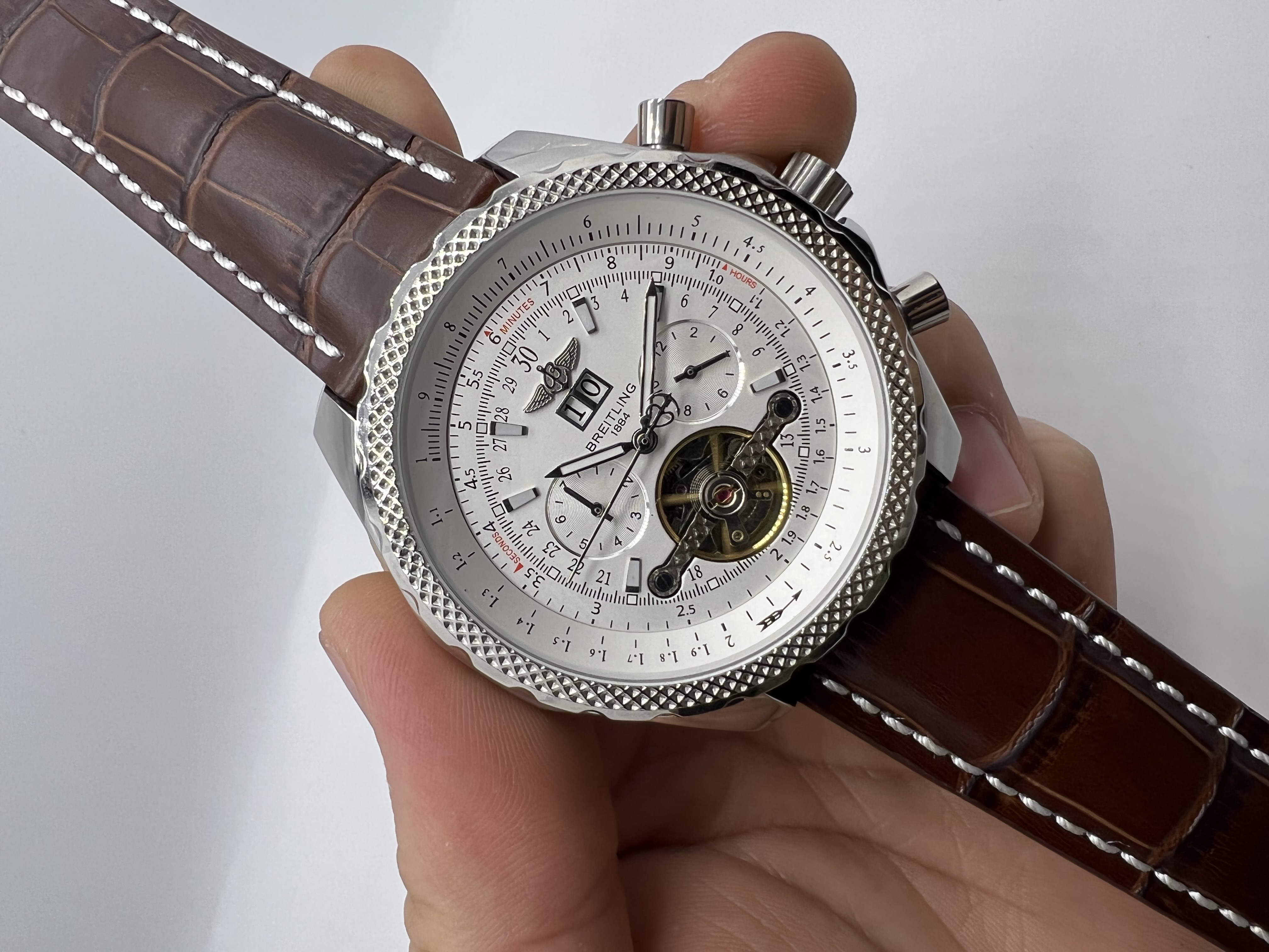 Breitling BENTLEY Turbilhão Dial Branco