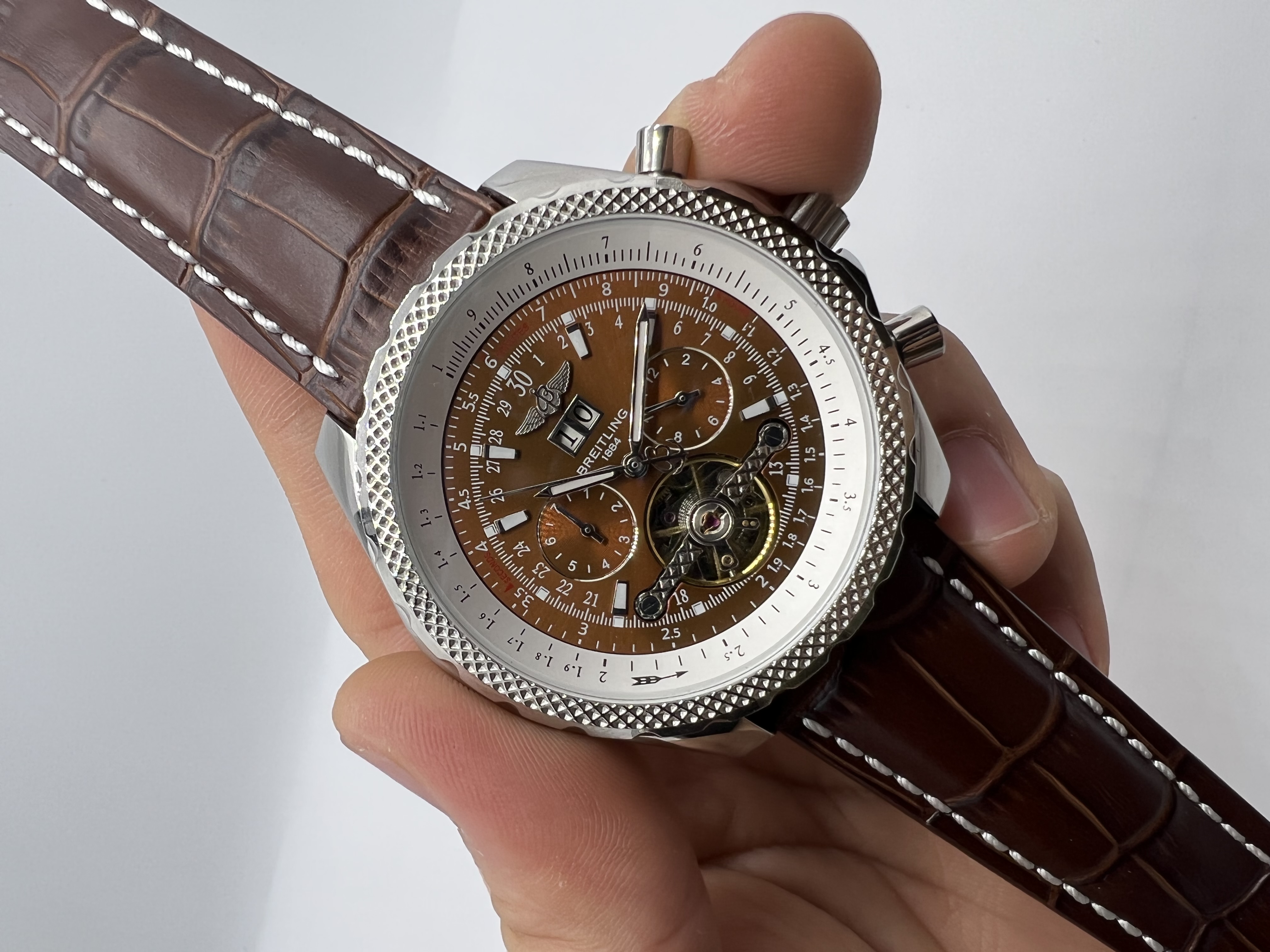 Breitling BENTLEY  Turbilhão Dial Marrom