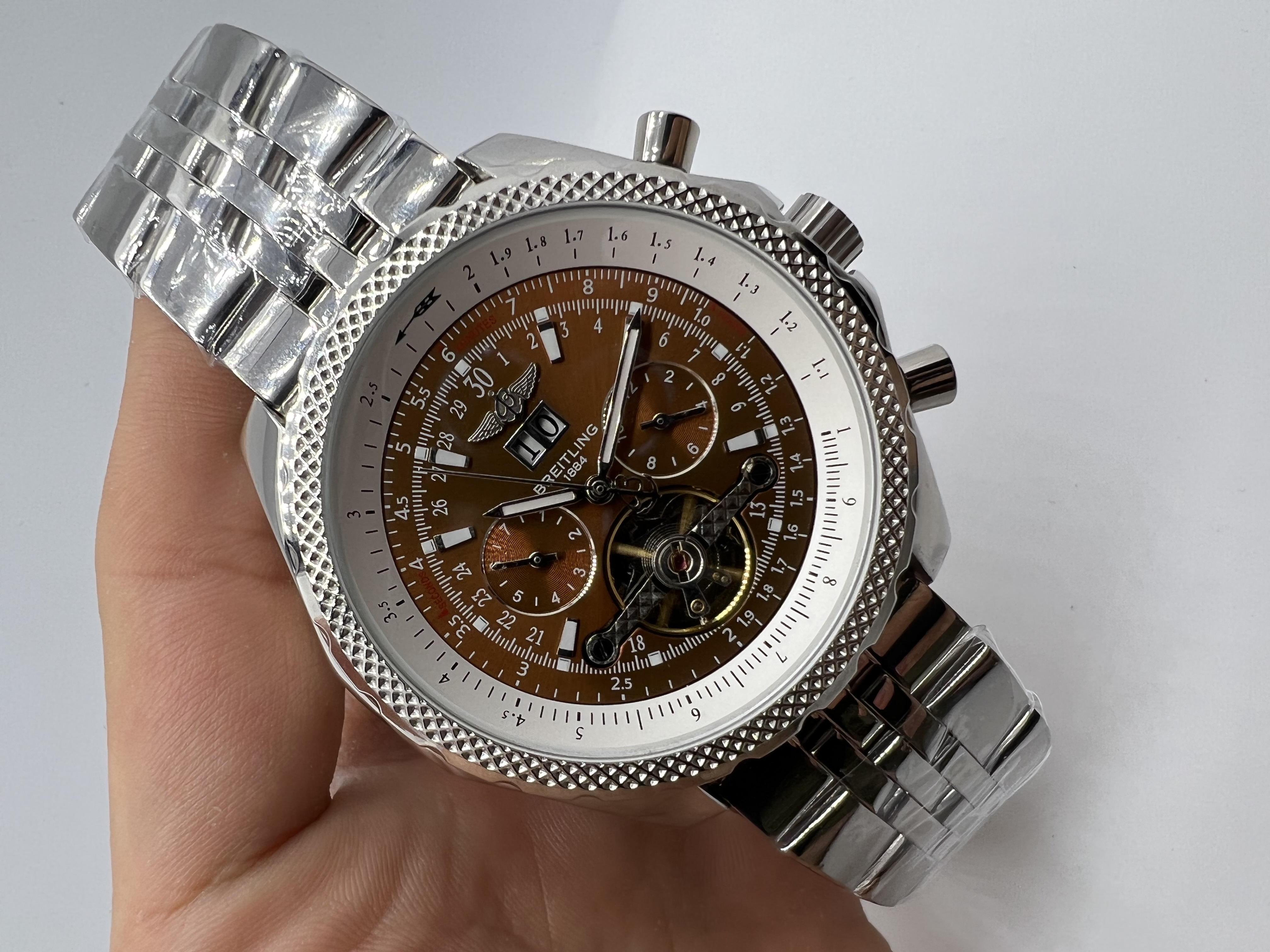 Breitling BENTLEY Turbilhão Dial Marrom