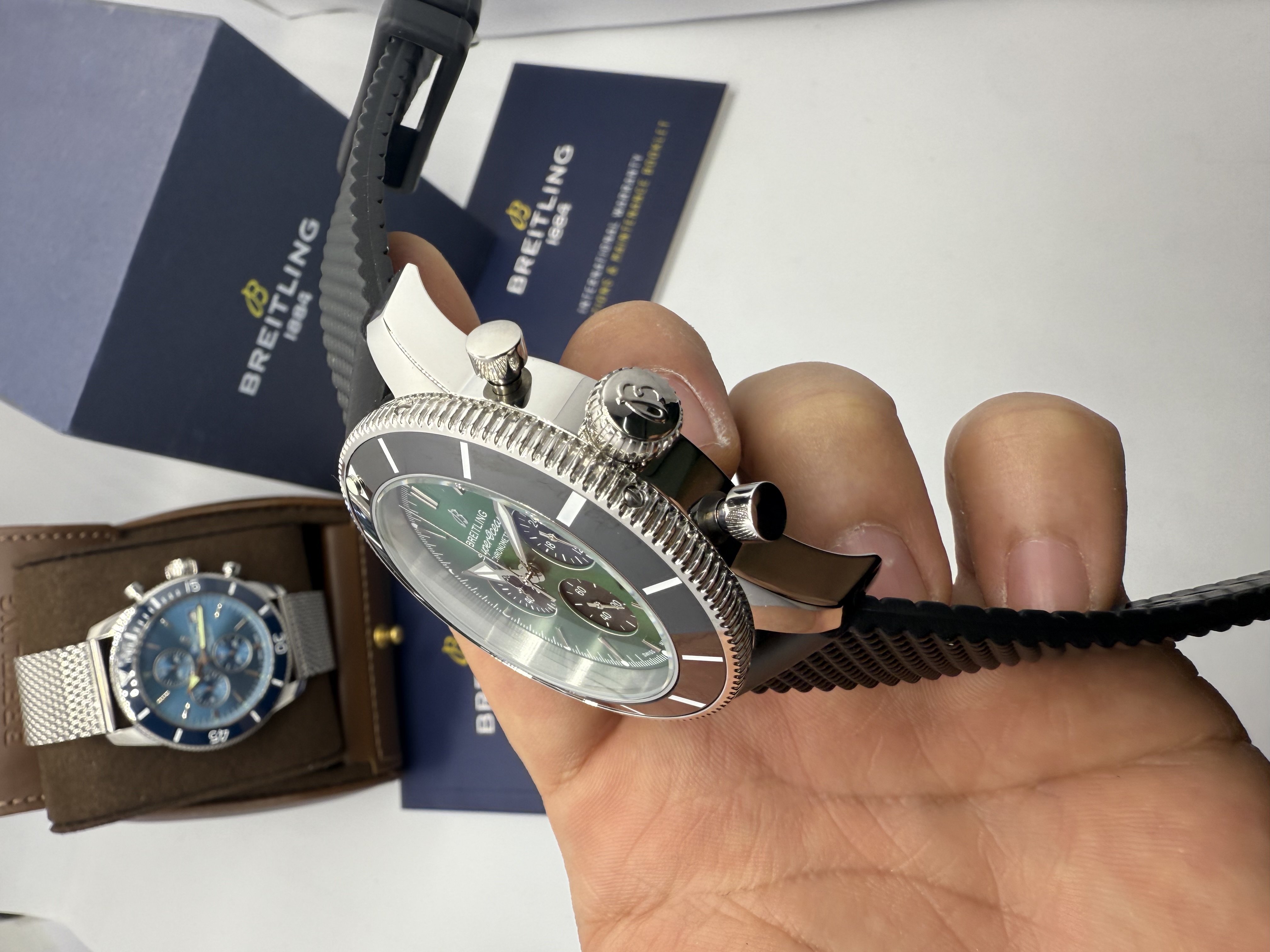 Breitling Superocean Heritage Chronograf Dial Verde