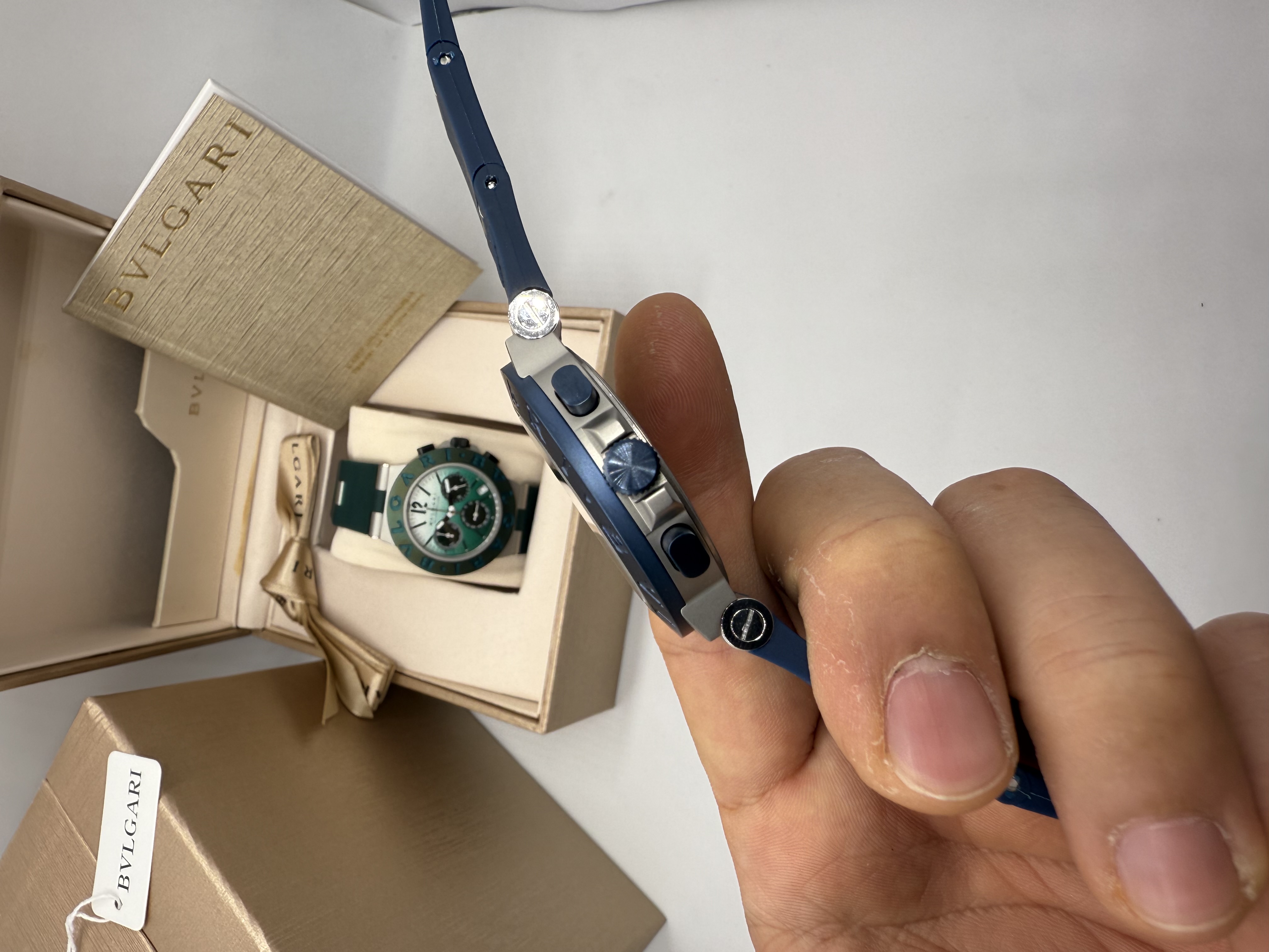 Bvlgari Aluminium Chronograph Azul
