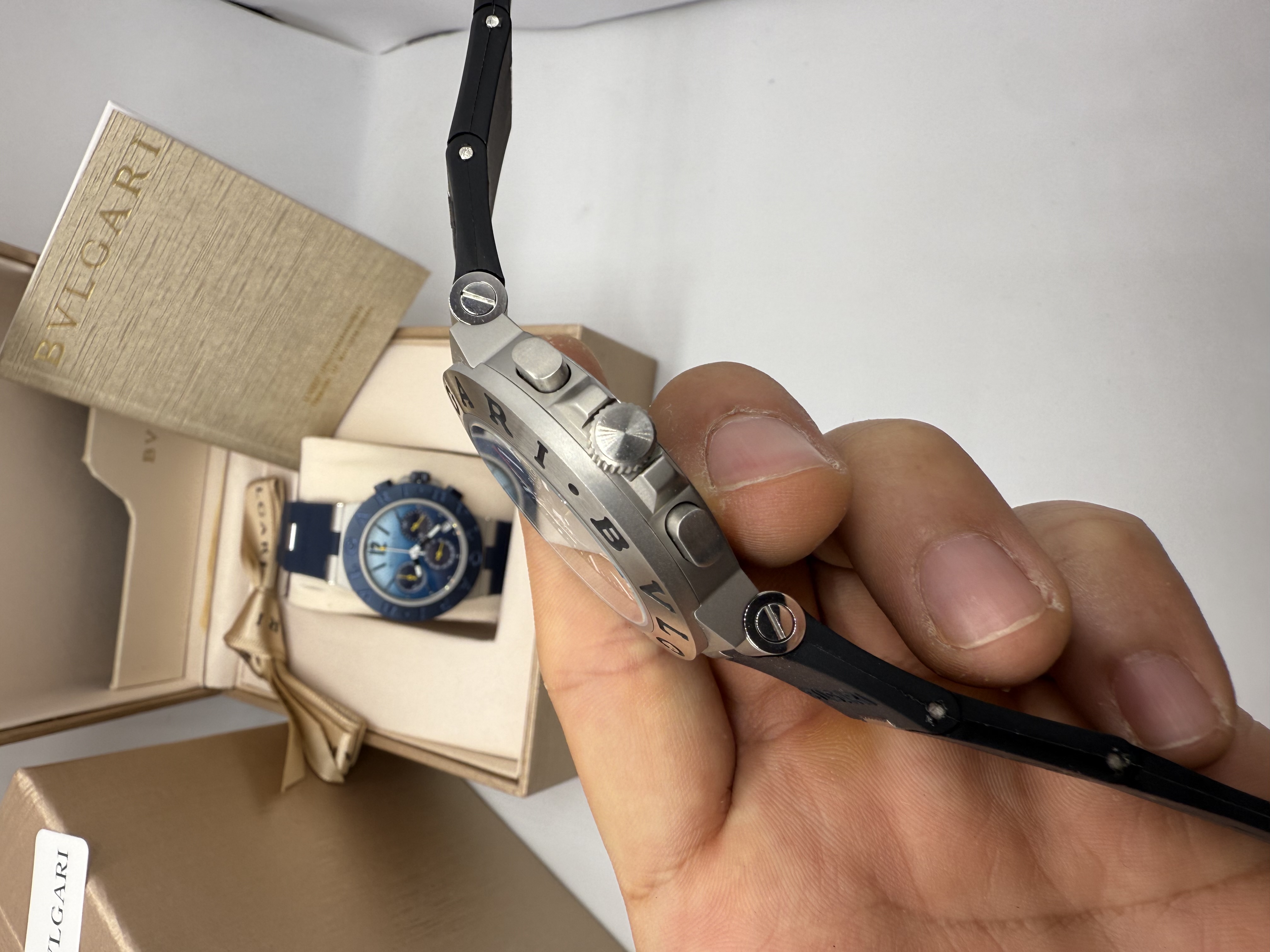 Bvlgari Aluminium Chronograph Dial Preto