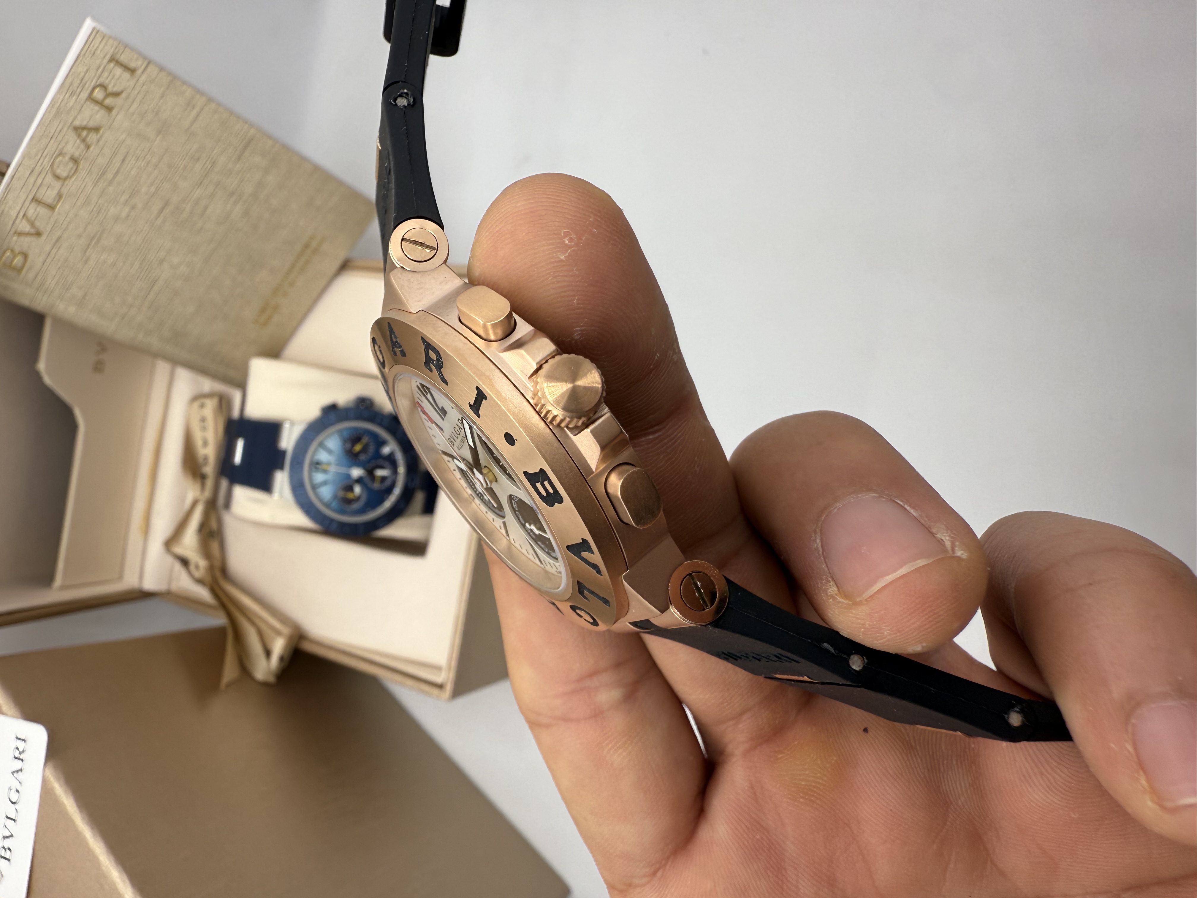 Bvlgari Aluminium Chronograph Rosê e Panda