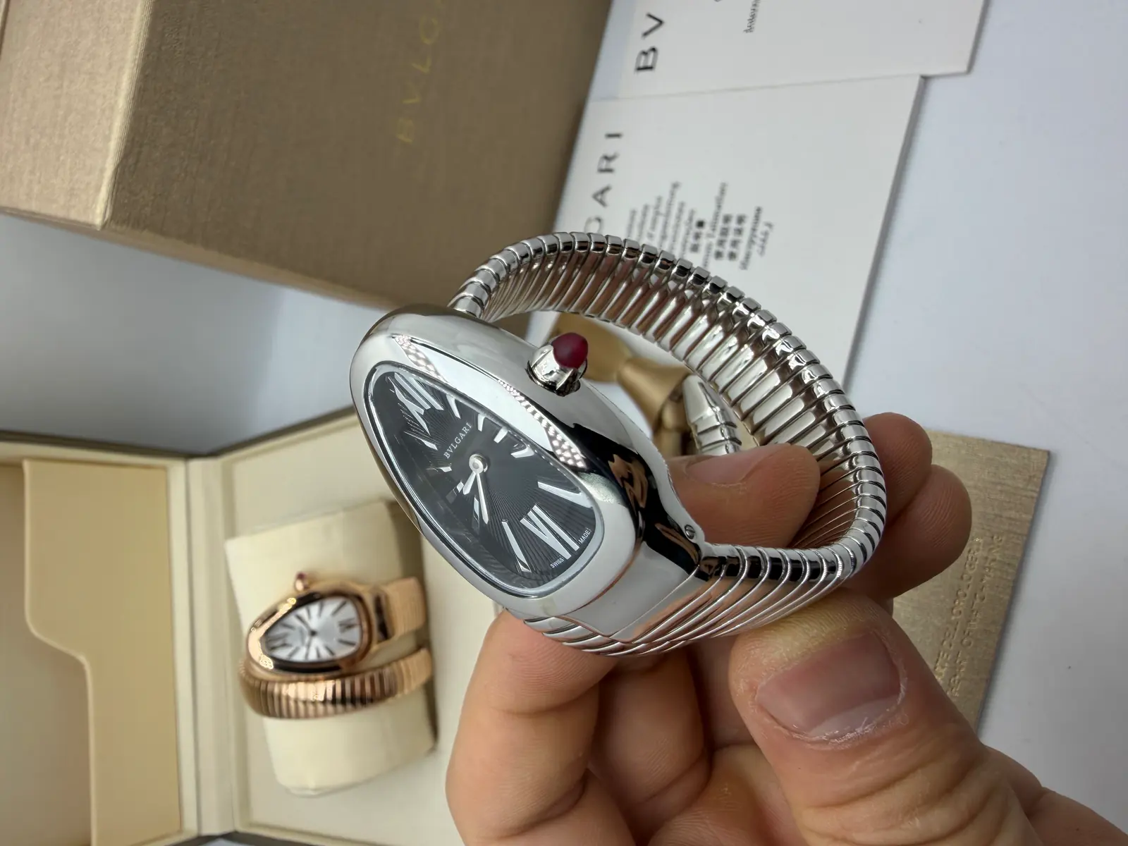 Bvlgari Serpenti Prata Dial Preto