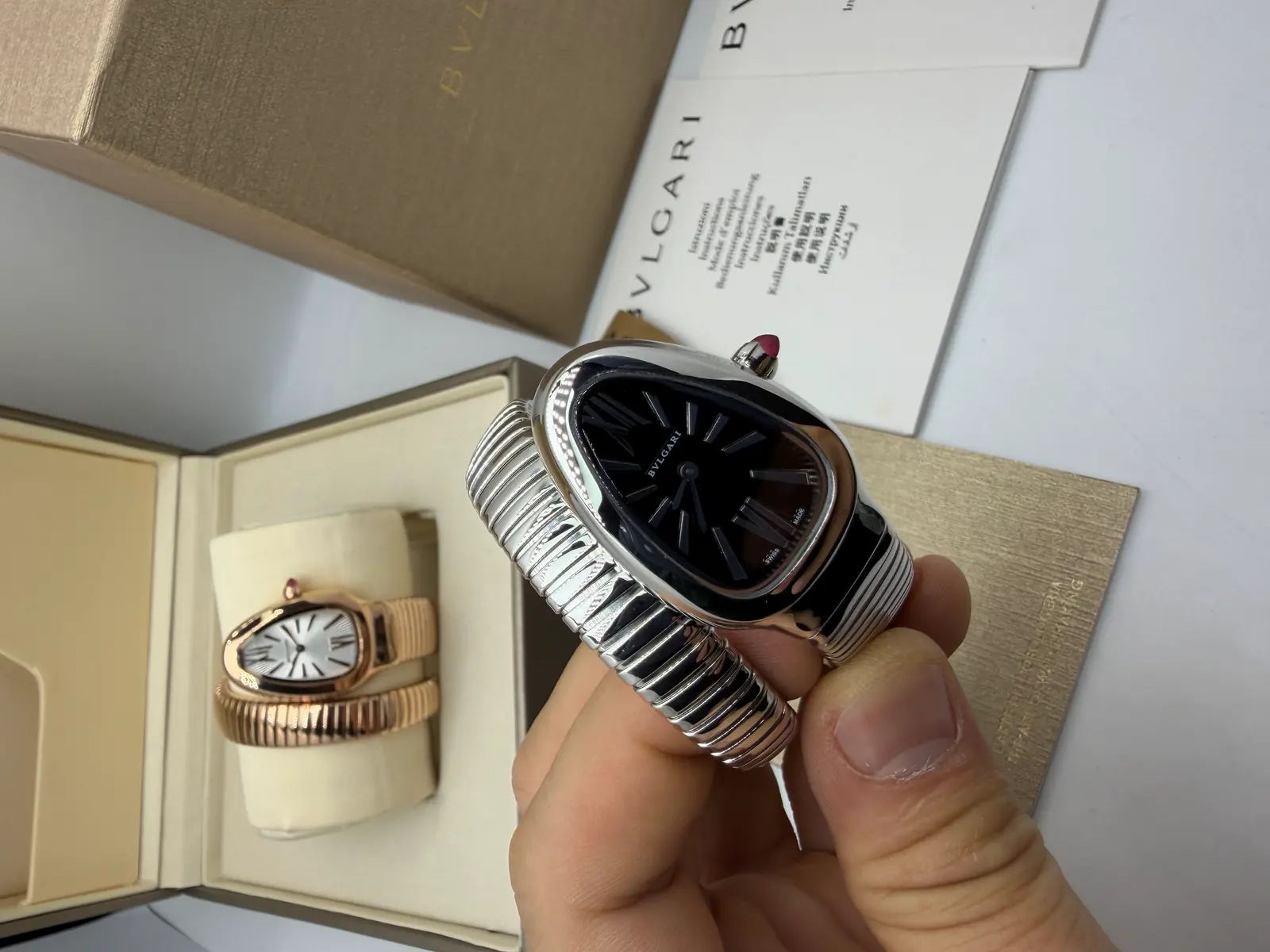 Bvlgari Serpenti Prata Dial Preto