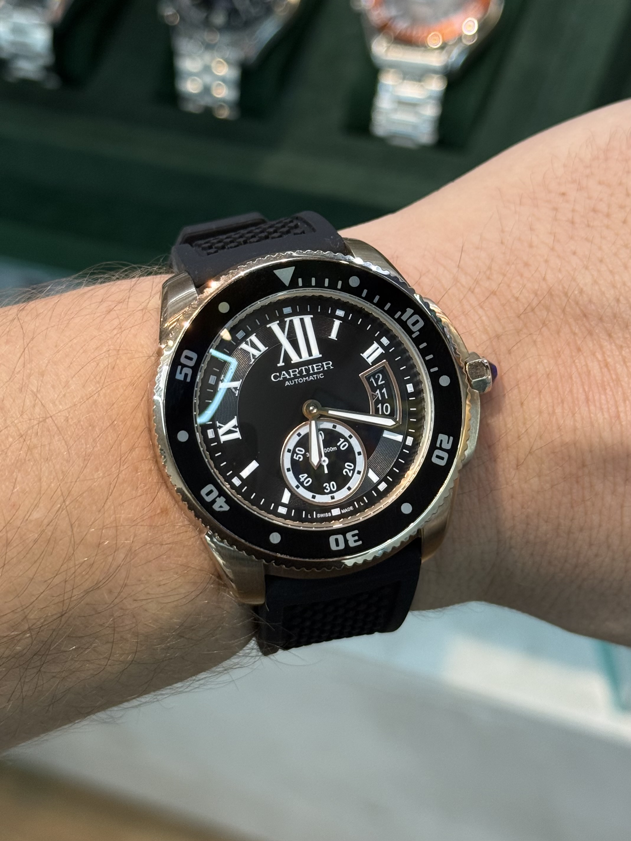 Cartier Diver Rosé dial preto