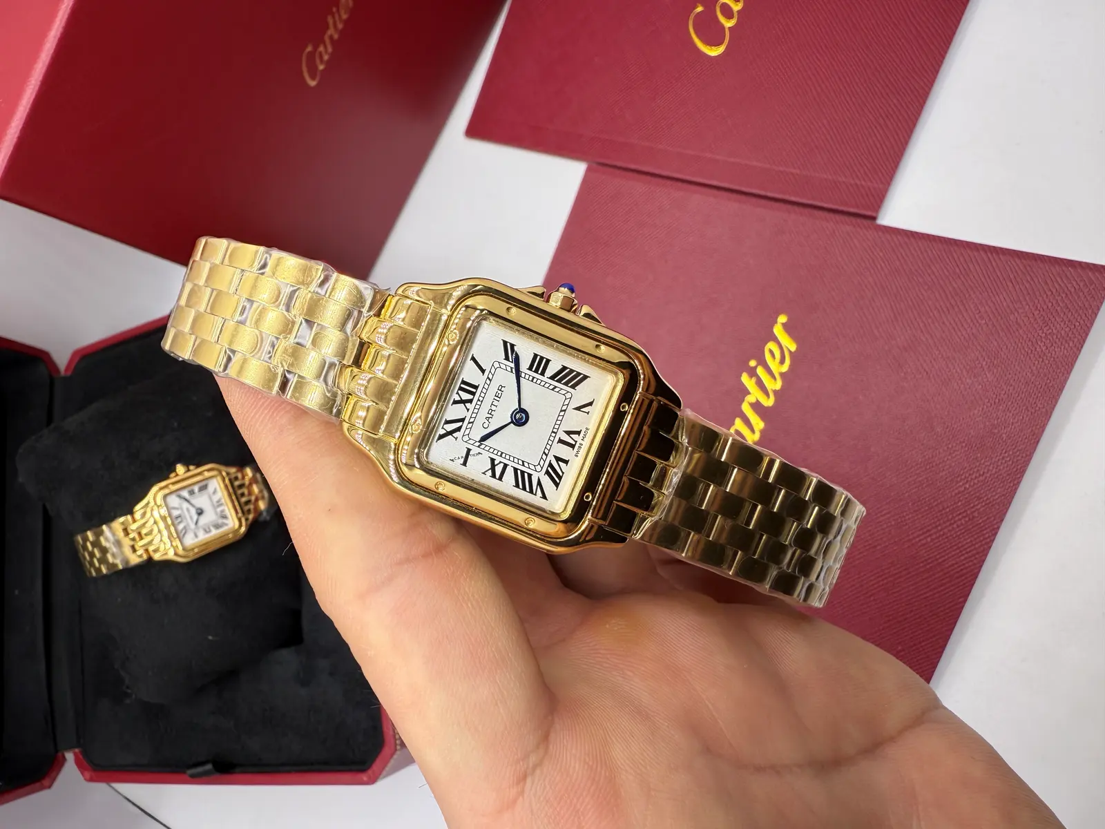 Cartier Panthere Dourado Dial Branco