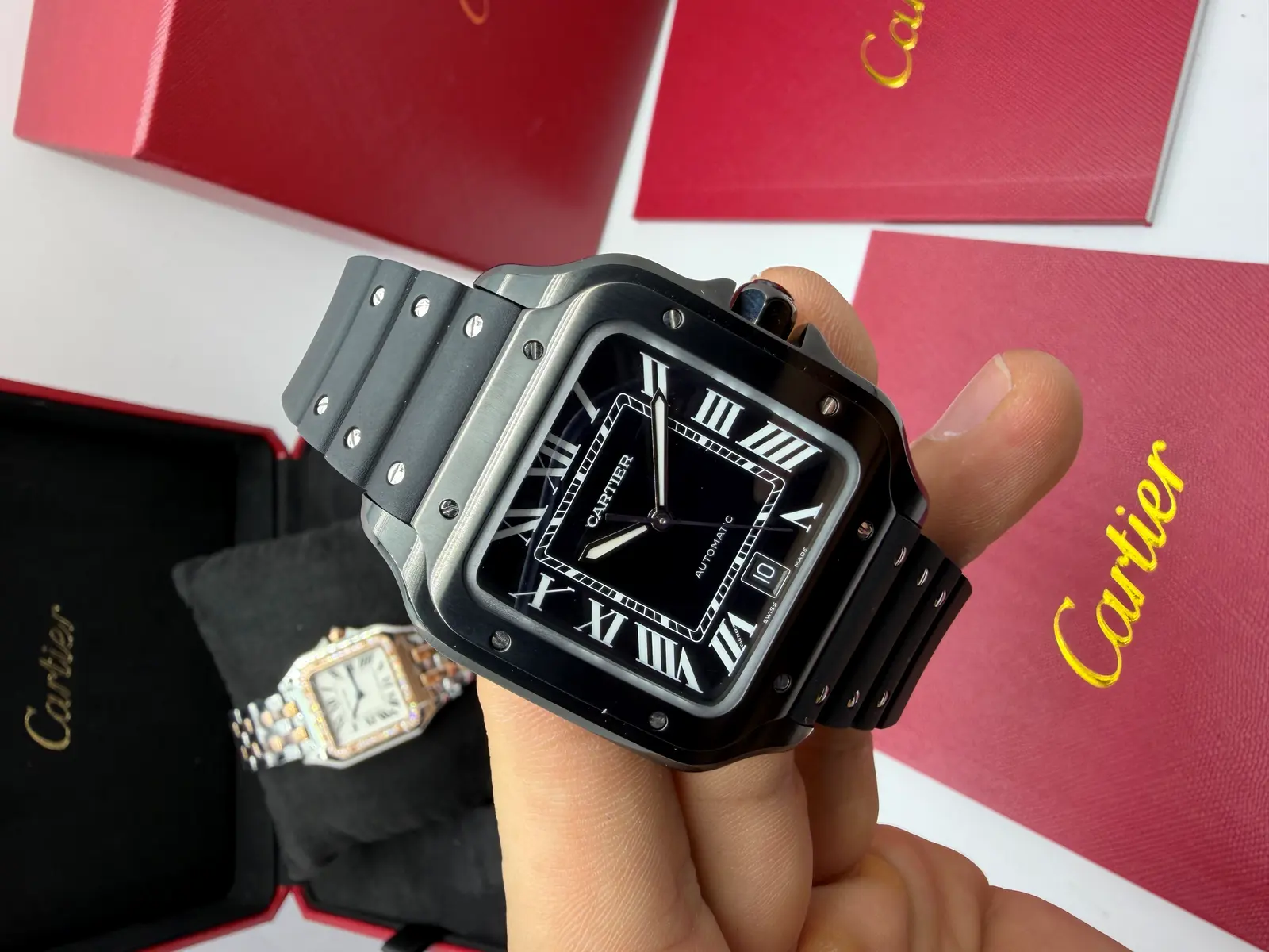 Cartier Santos Borracha XL