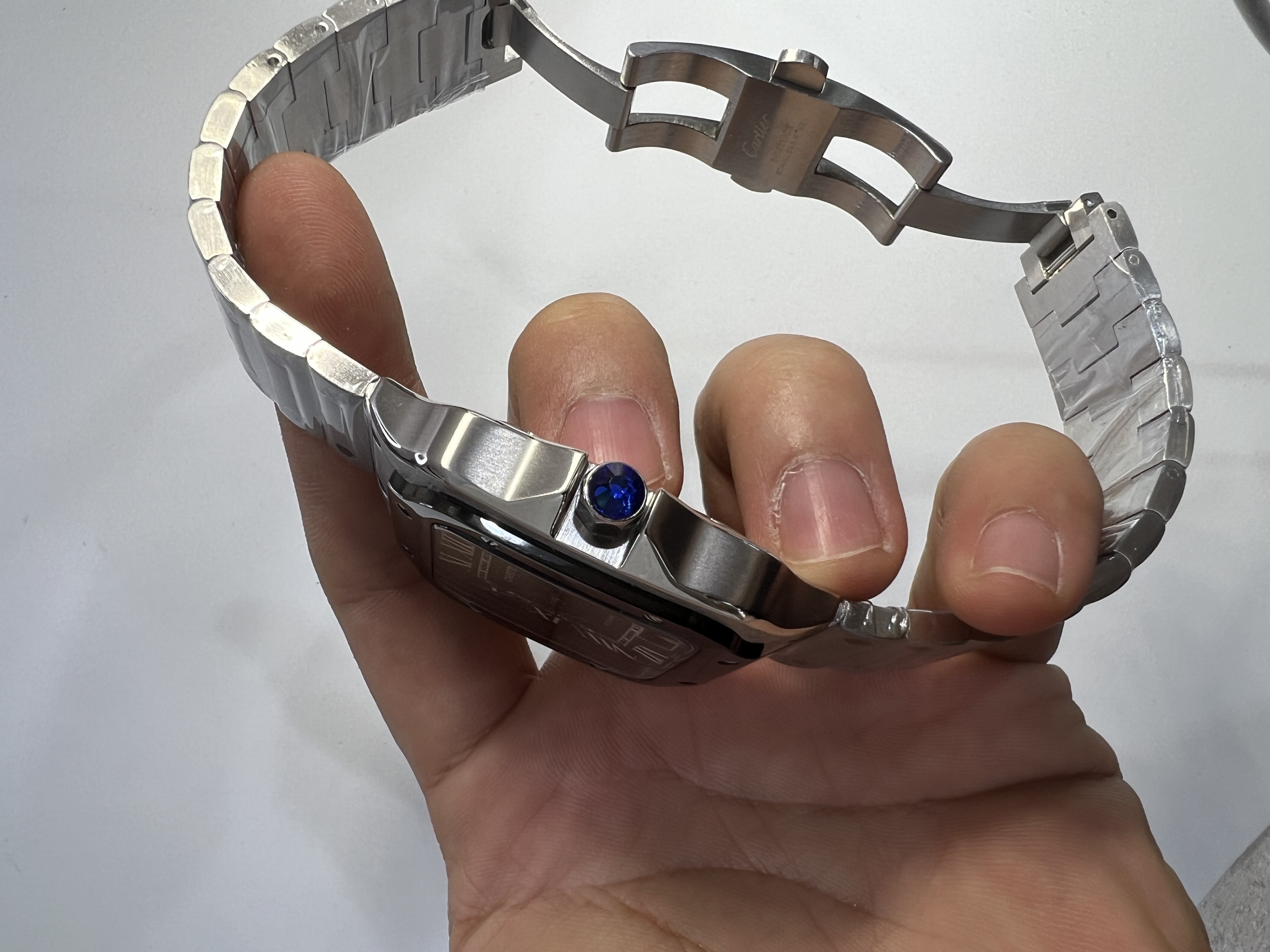 Cartier Santos Dial Verde  Aço XL