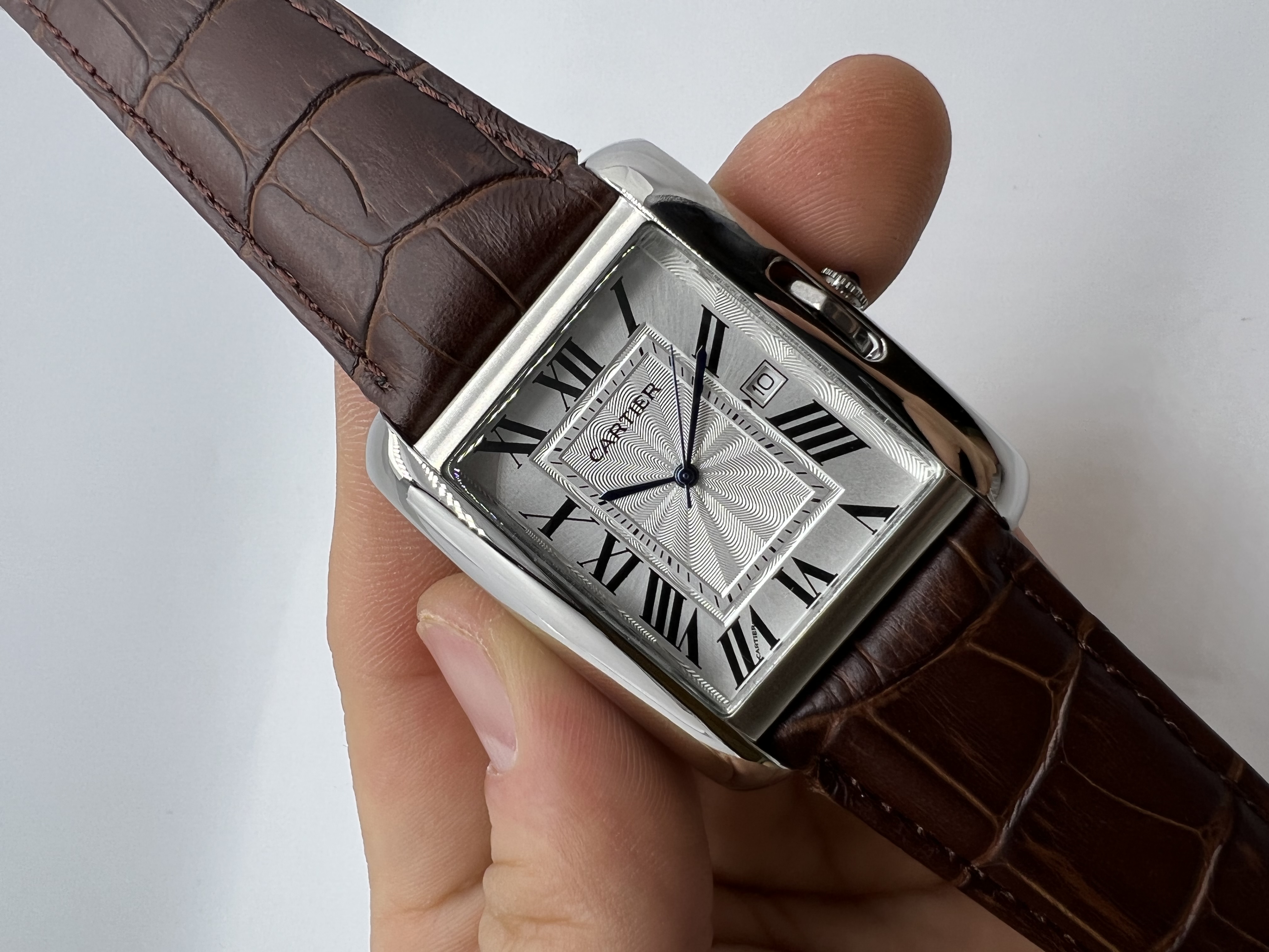 Cartier Tank Couro Marrom XL