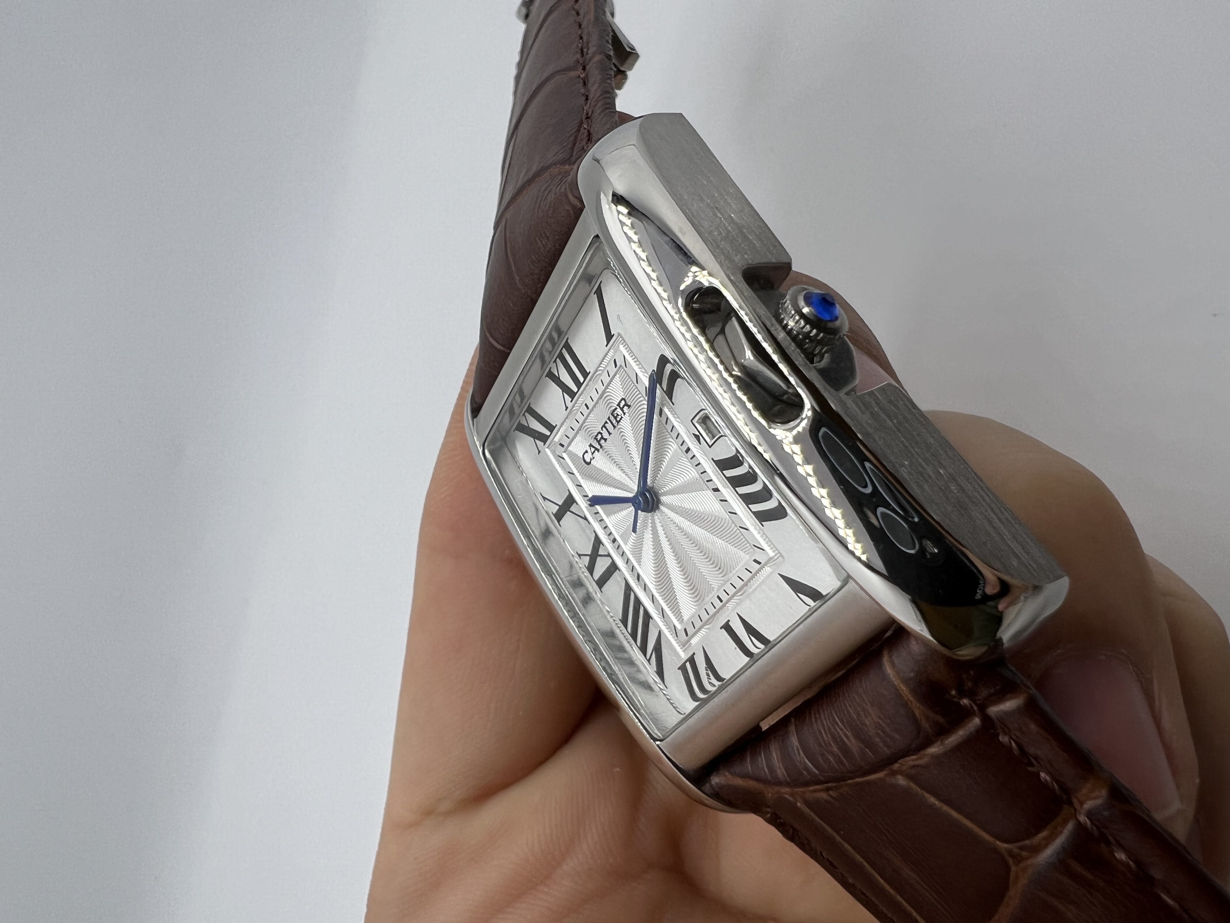 Cartier Tank Couro Marrom XL