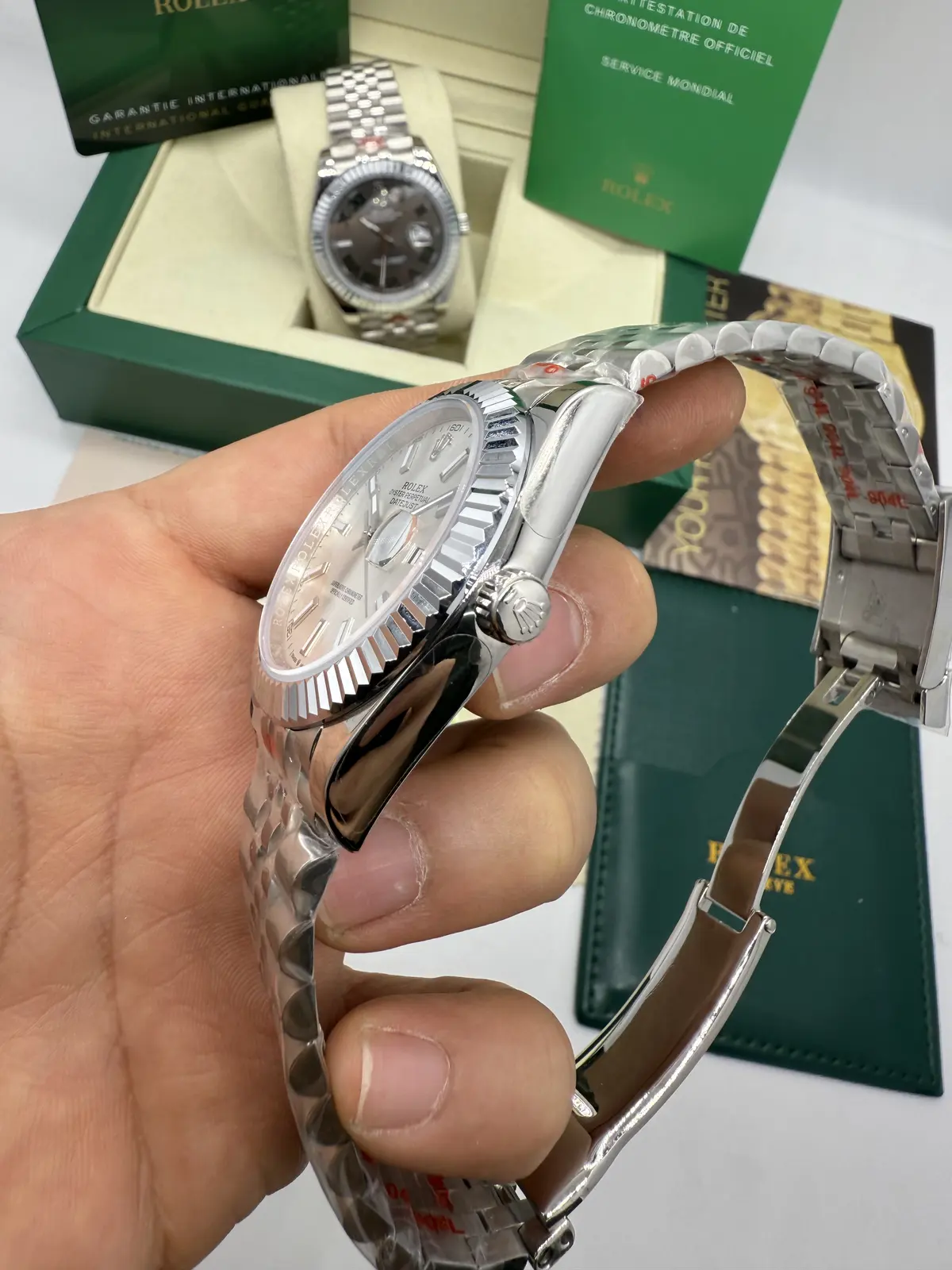 Rolex Datejust Prata dial Branco
