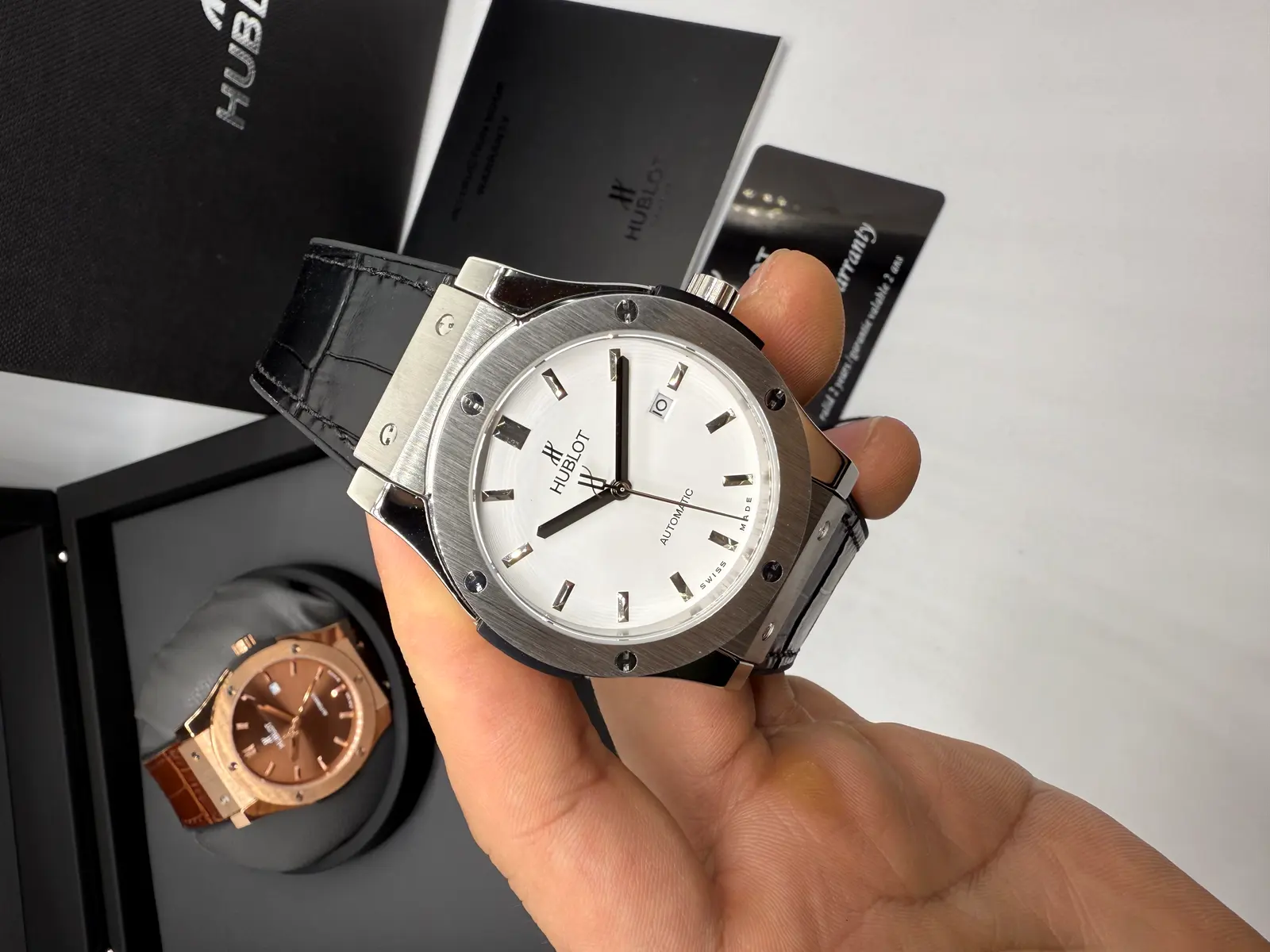 Hublot Classic Fusion prata Dial Branco