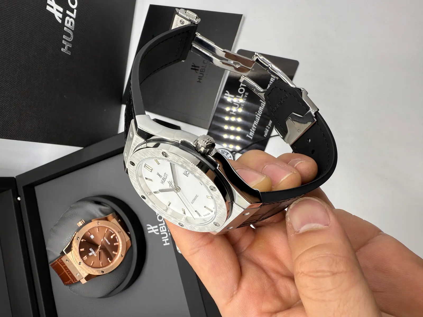 Hublot Classic Fusion prata Dial Branco