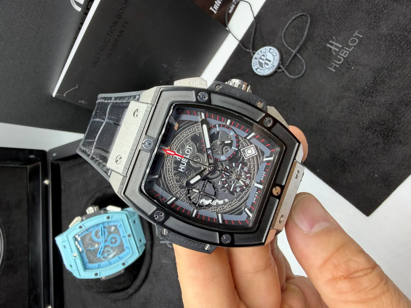 Hublot Senna Prata e Preto.