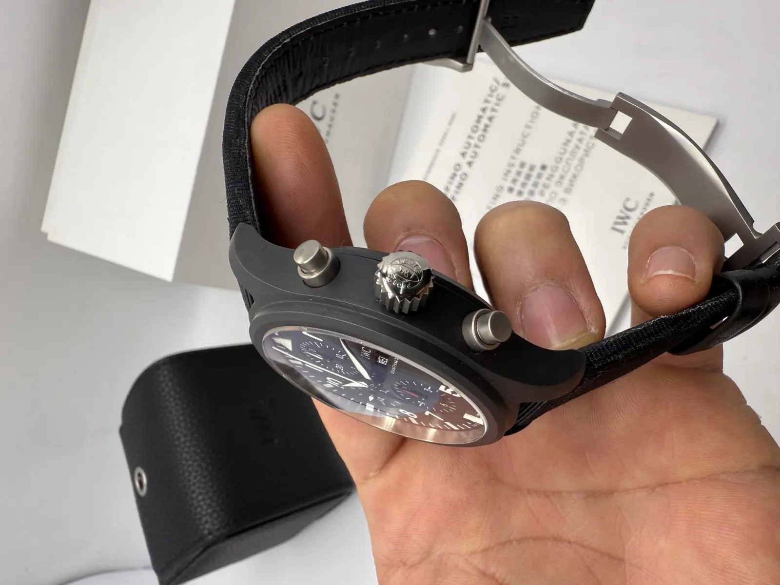 IWC  Pilot Chronograph Preto