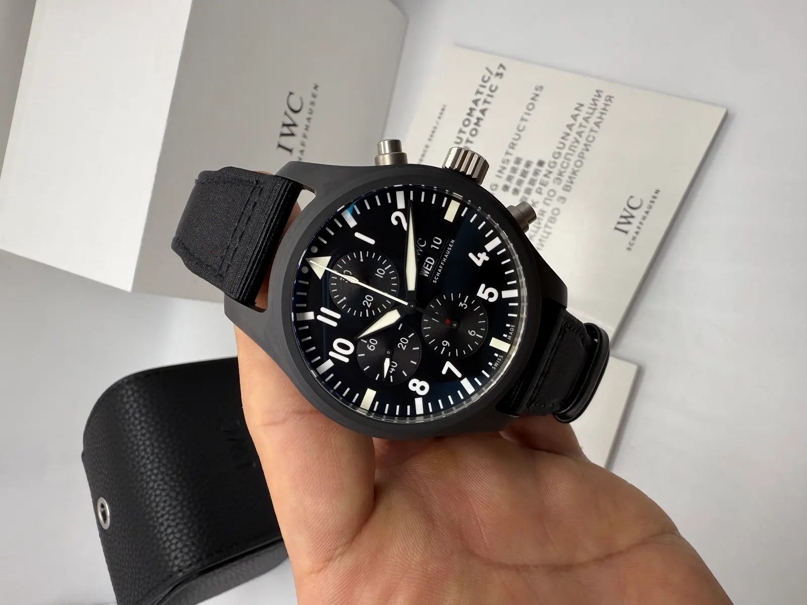 IWC  Pilot Chronograph Preto