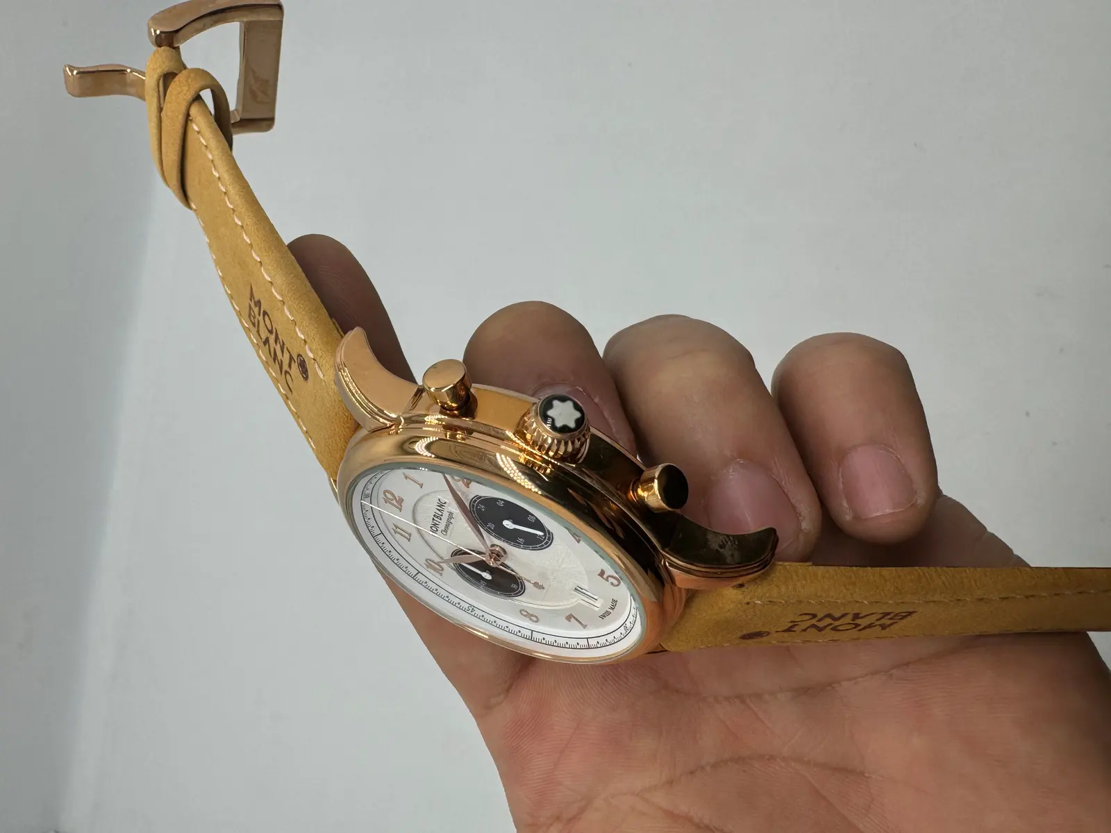Montblanc Chronograph Rosé dial Panda
