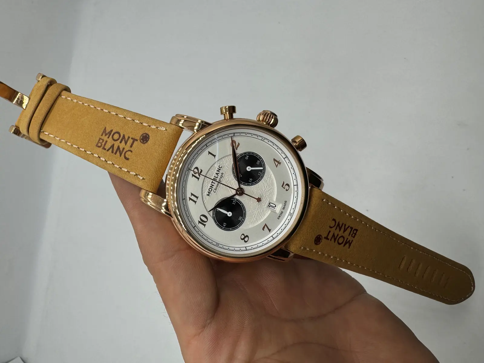 Montblanc Chronograph Rosé dial Panda