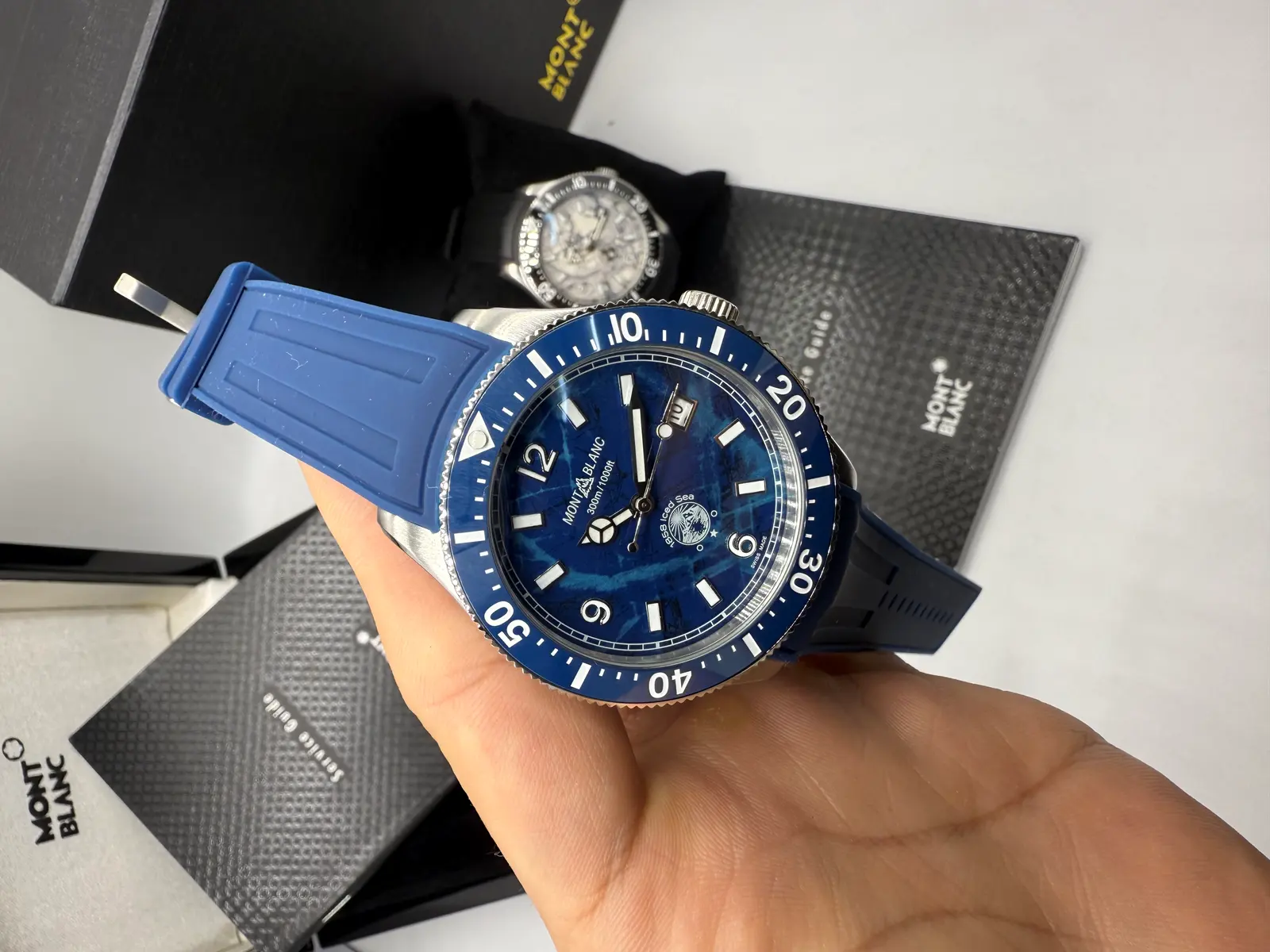 Montblanc Ice Sea Borracha Azul