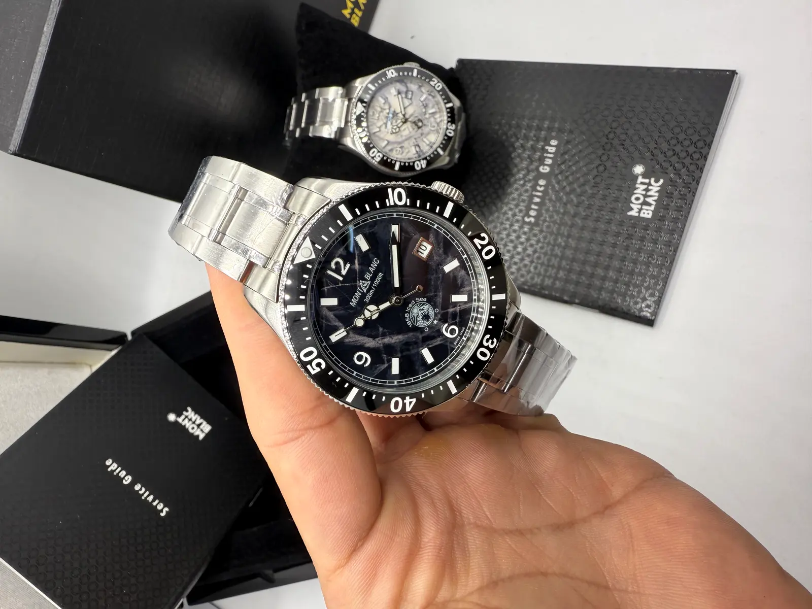 Montblanc Ice Sea Dial preto aço