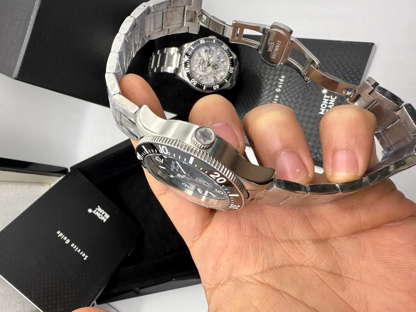 Montblanc Ice Sea Dial preto aço