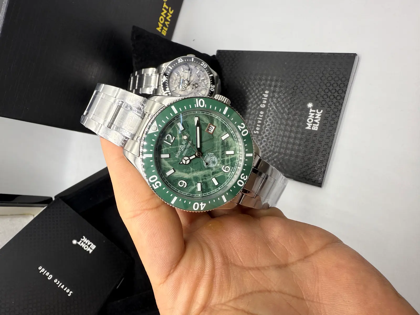 Montblanc Ice Sea Dial verde aço