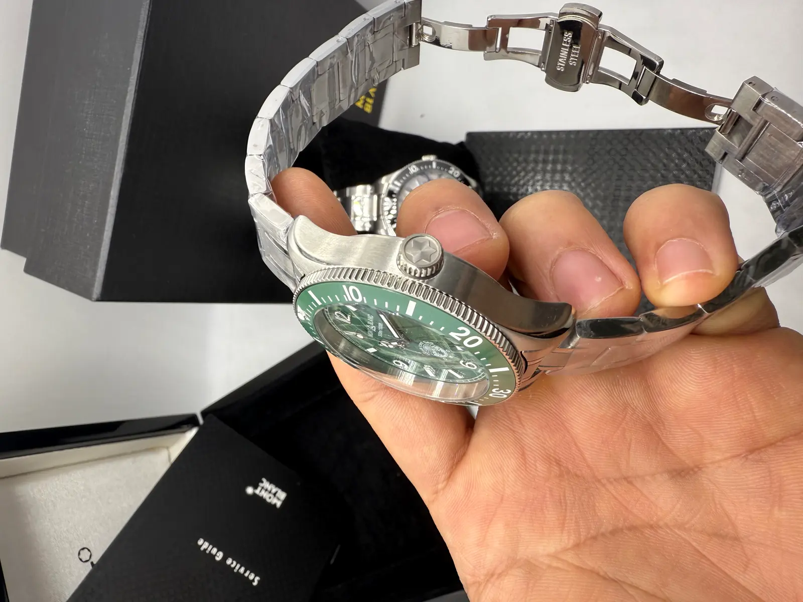 Montblanc Ice Sea Dial verde aço