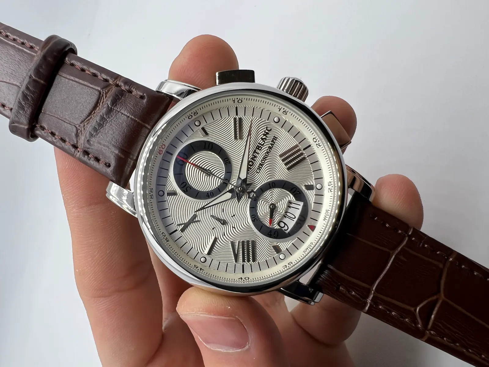 Montblanc Star Legacy Dial branco Couro marrom