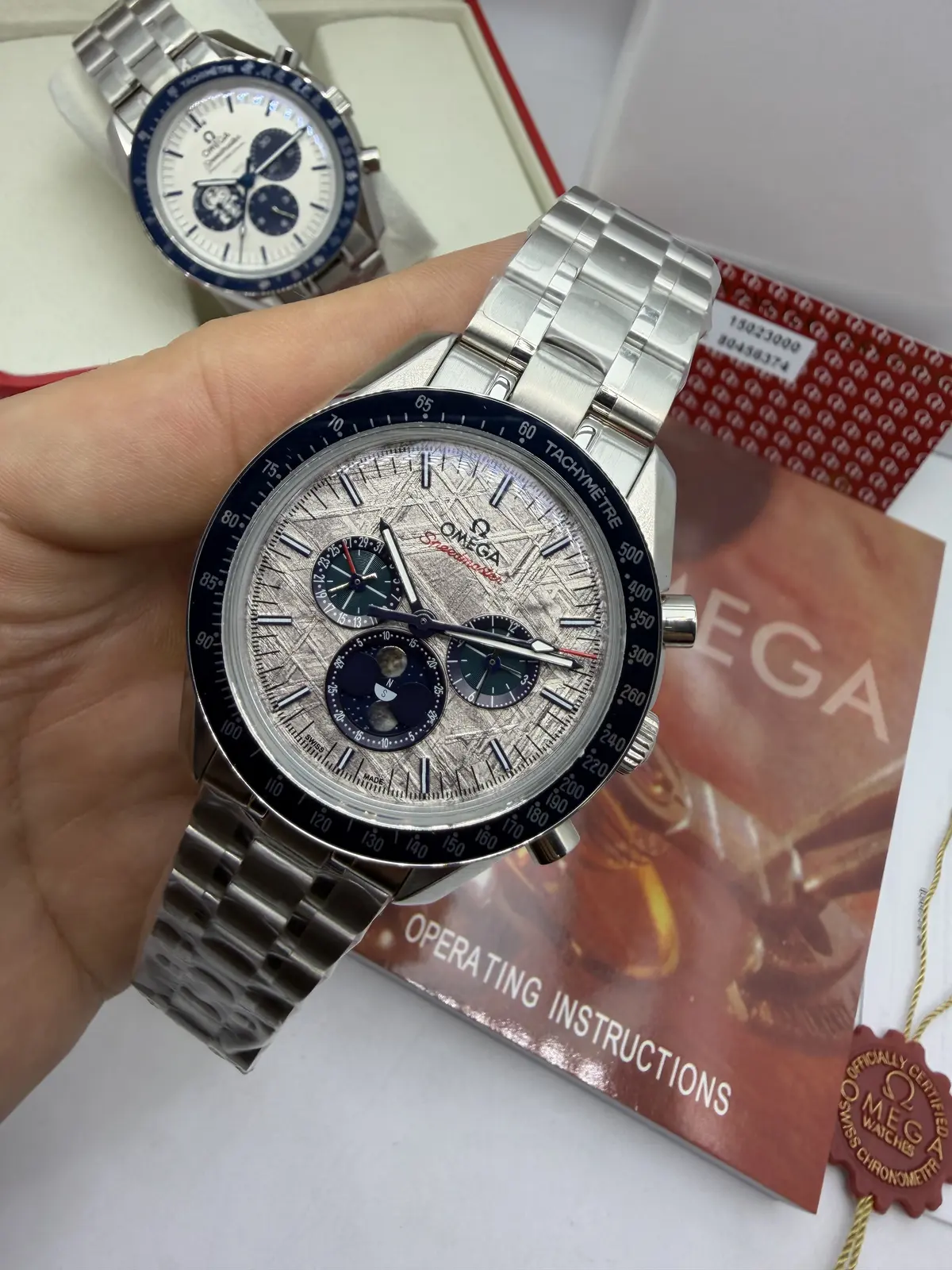 Omega Speedmaster Co-Axial Master Dial Cinza Meteorit