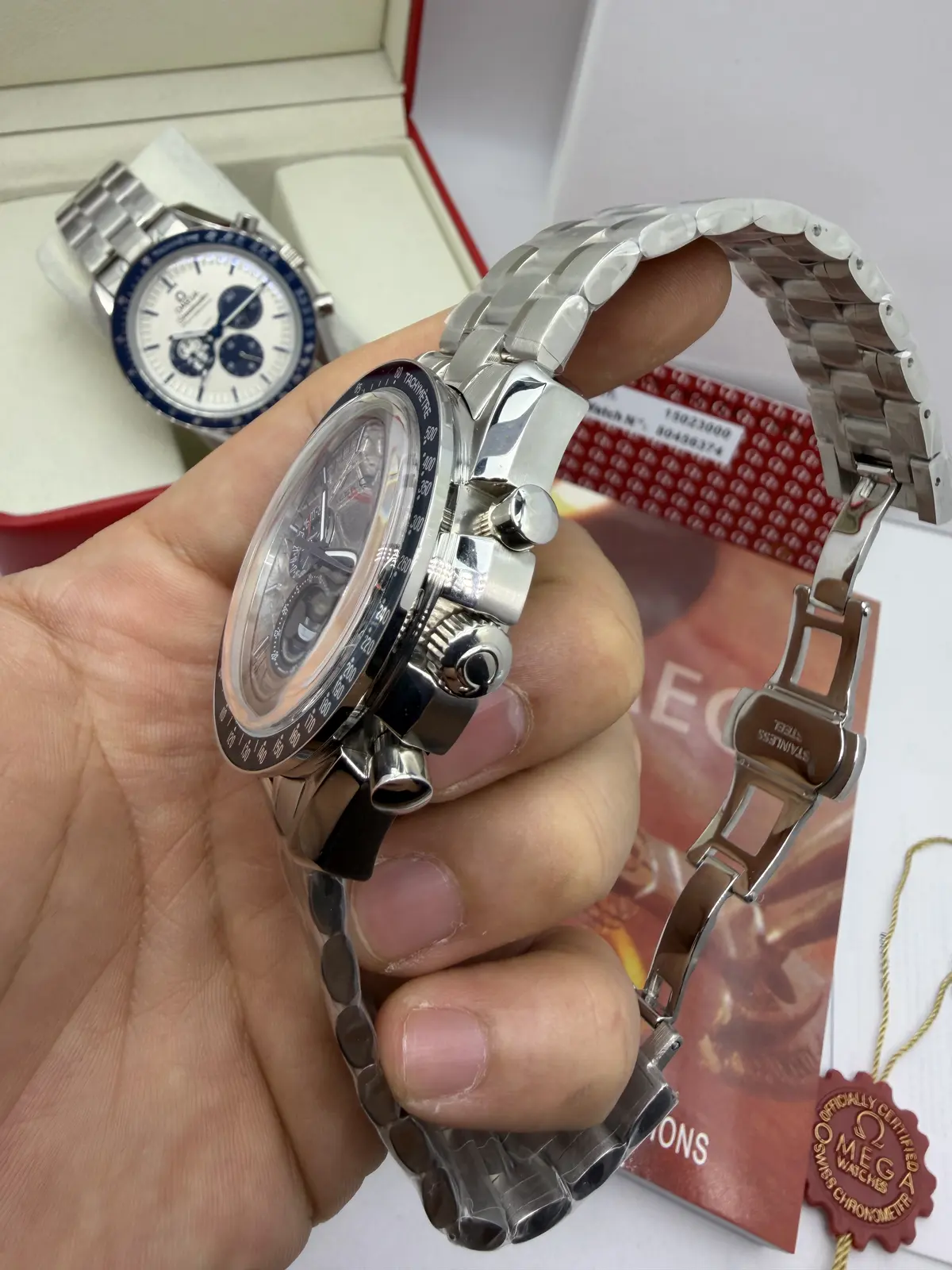 Omega Speedmaster Co-Axial Master Dial Cinza Meteorit