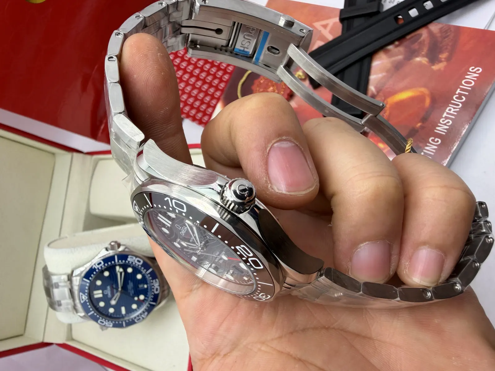Omega Seamaster Co-Axial Dial Preto