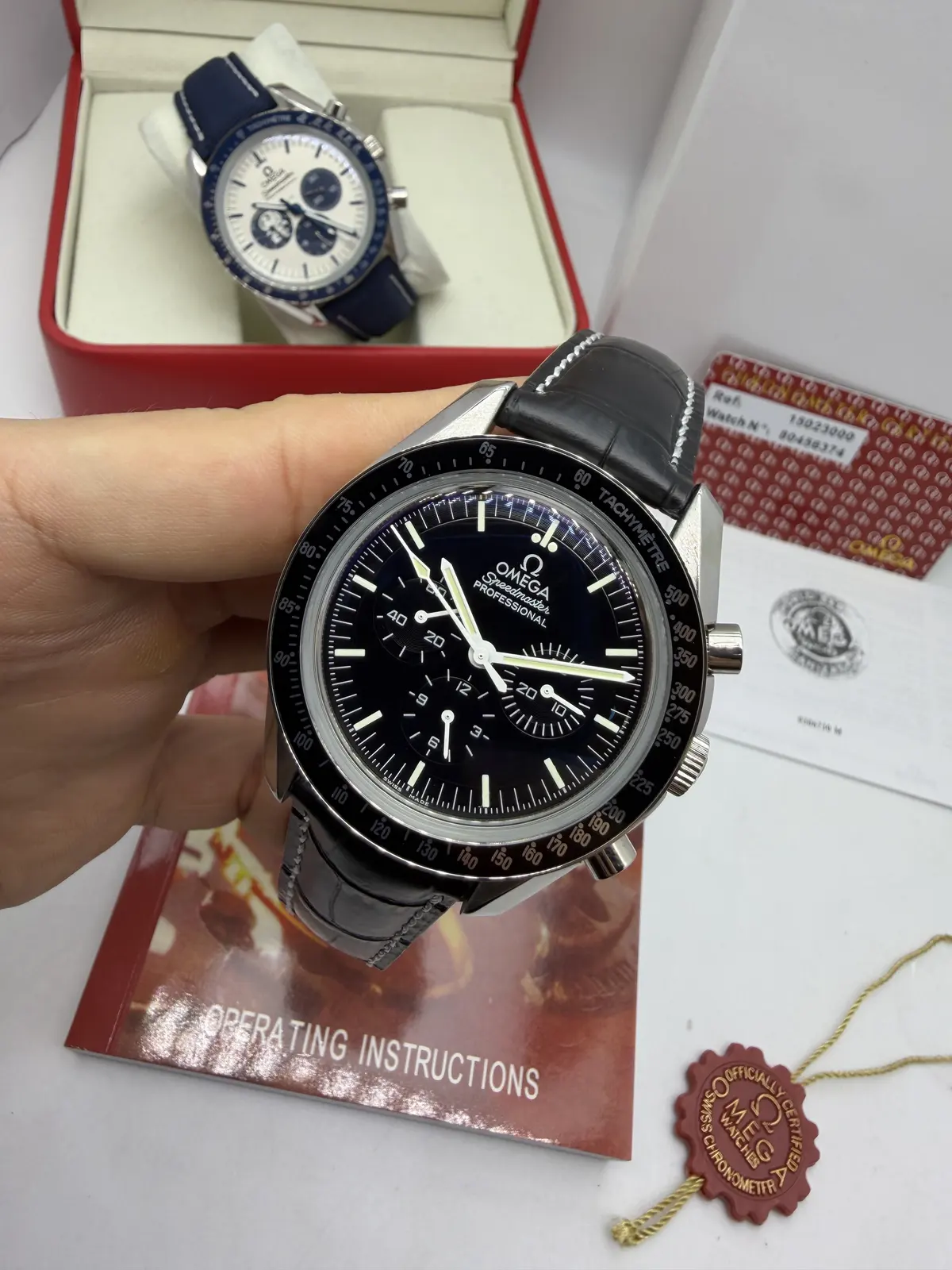 Omega Speedmaster Co-Axial Dial preto