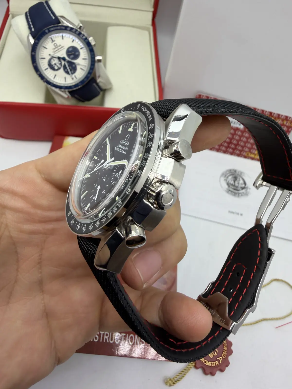 Omega Speedmaster Co-Axial Dial preto