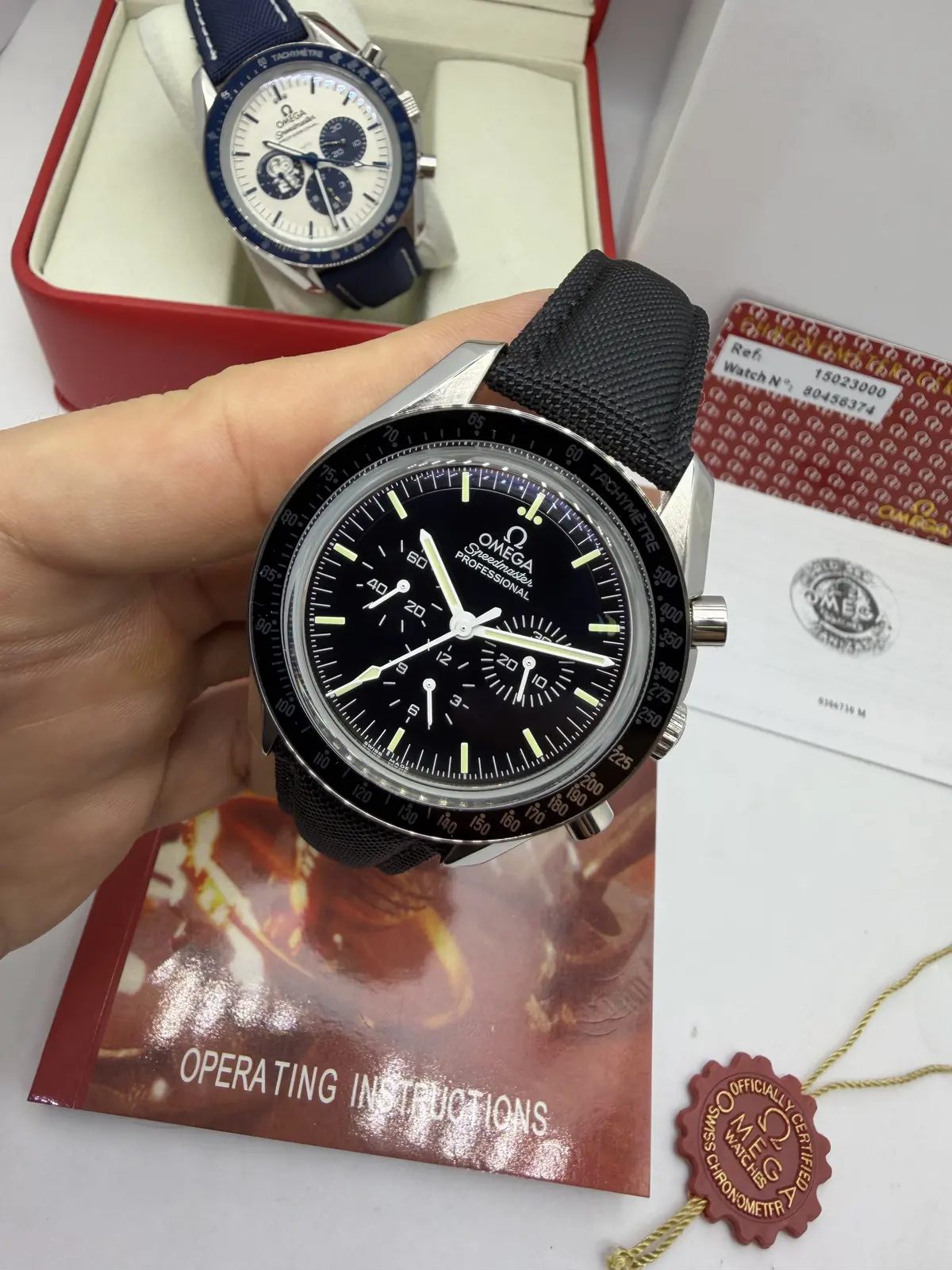 Omega Speedmaster Co-Axial Dial preto
