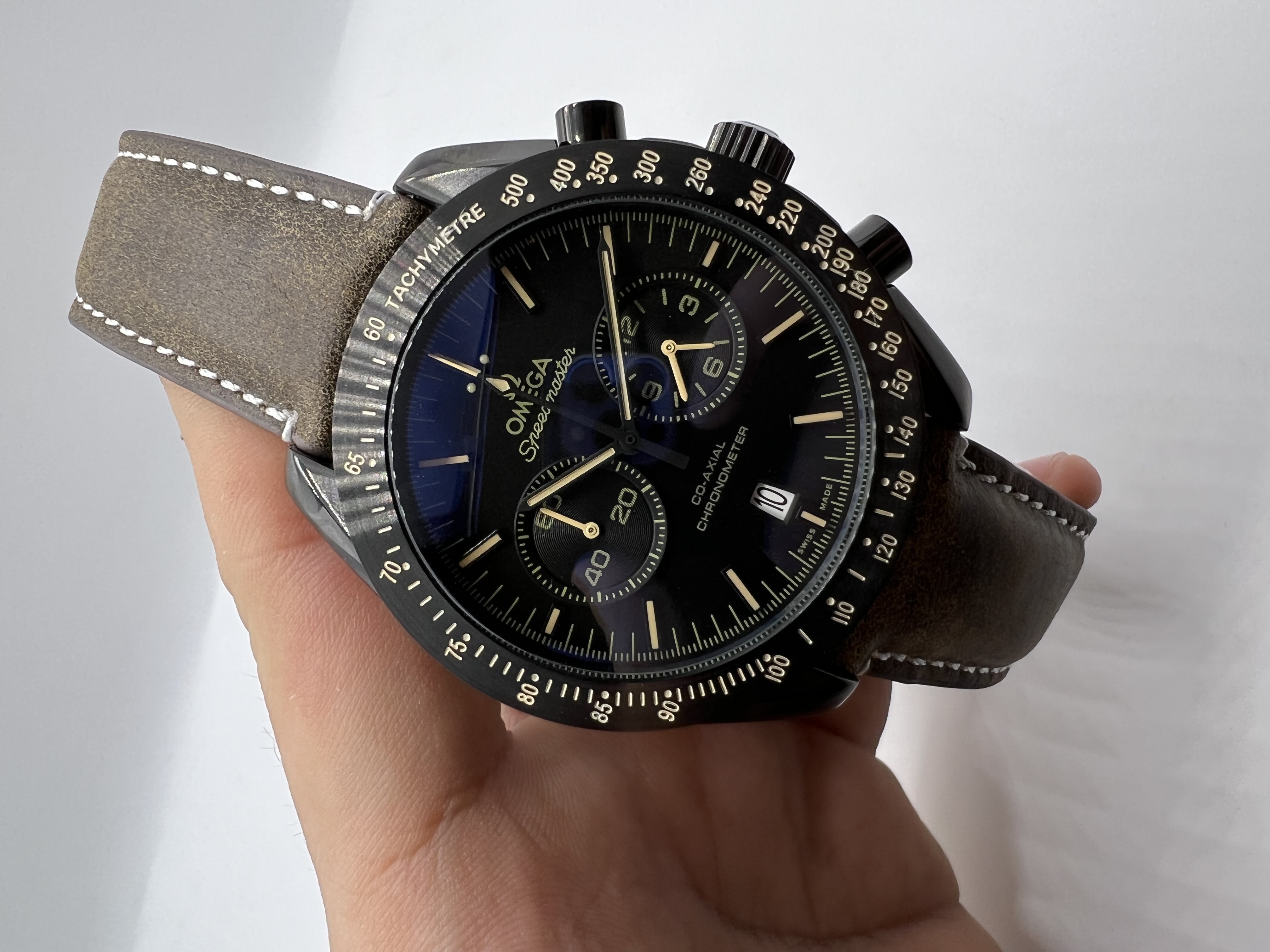 Omega Speedmaster Co-Axial Master Couro