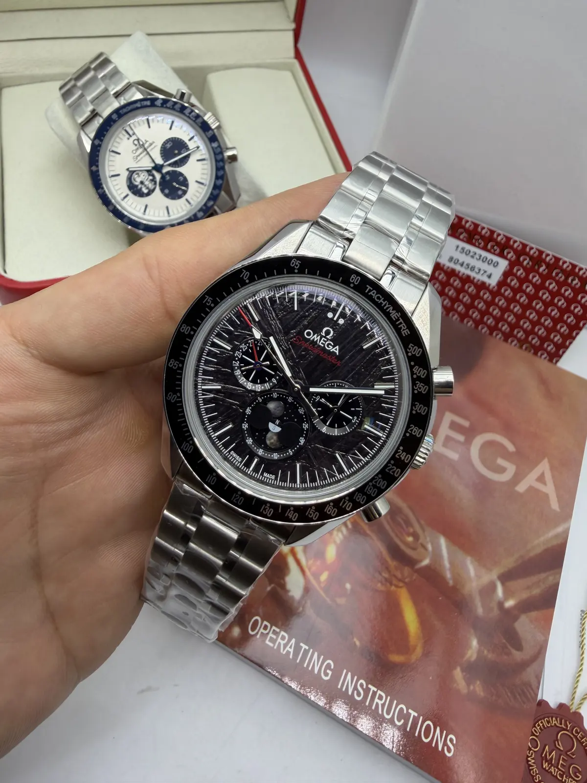 Omega Speedmaster Co-Axial Master Dial Preto Meteorit