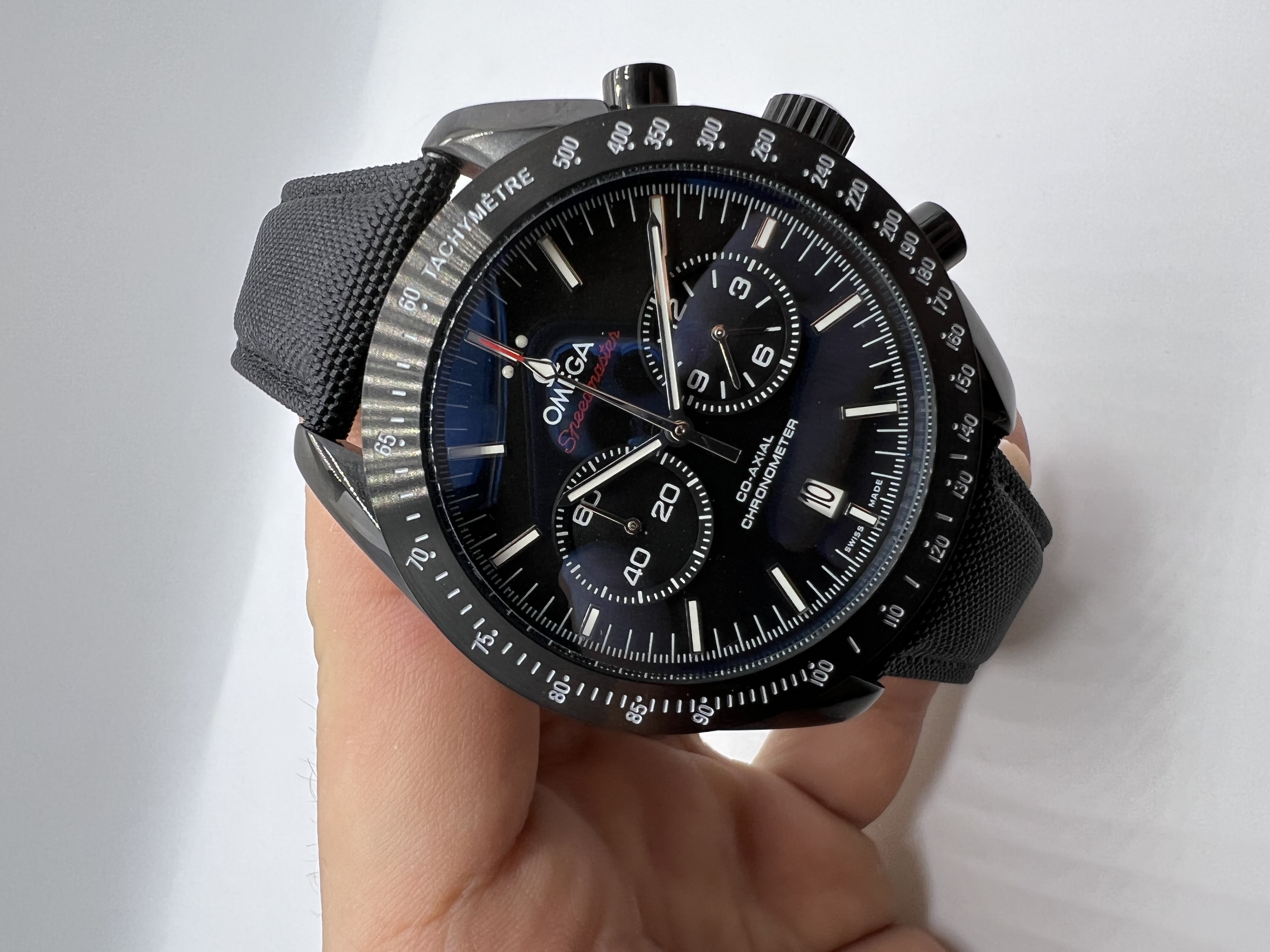 Omega Speedmaster Professional Couro ALL BLACK