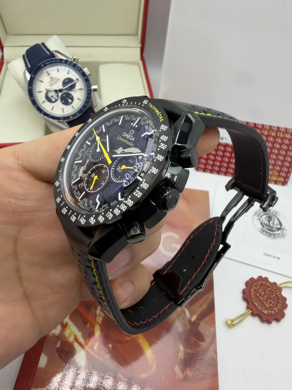 Omega Speedmaster Super Racing Couro