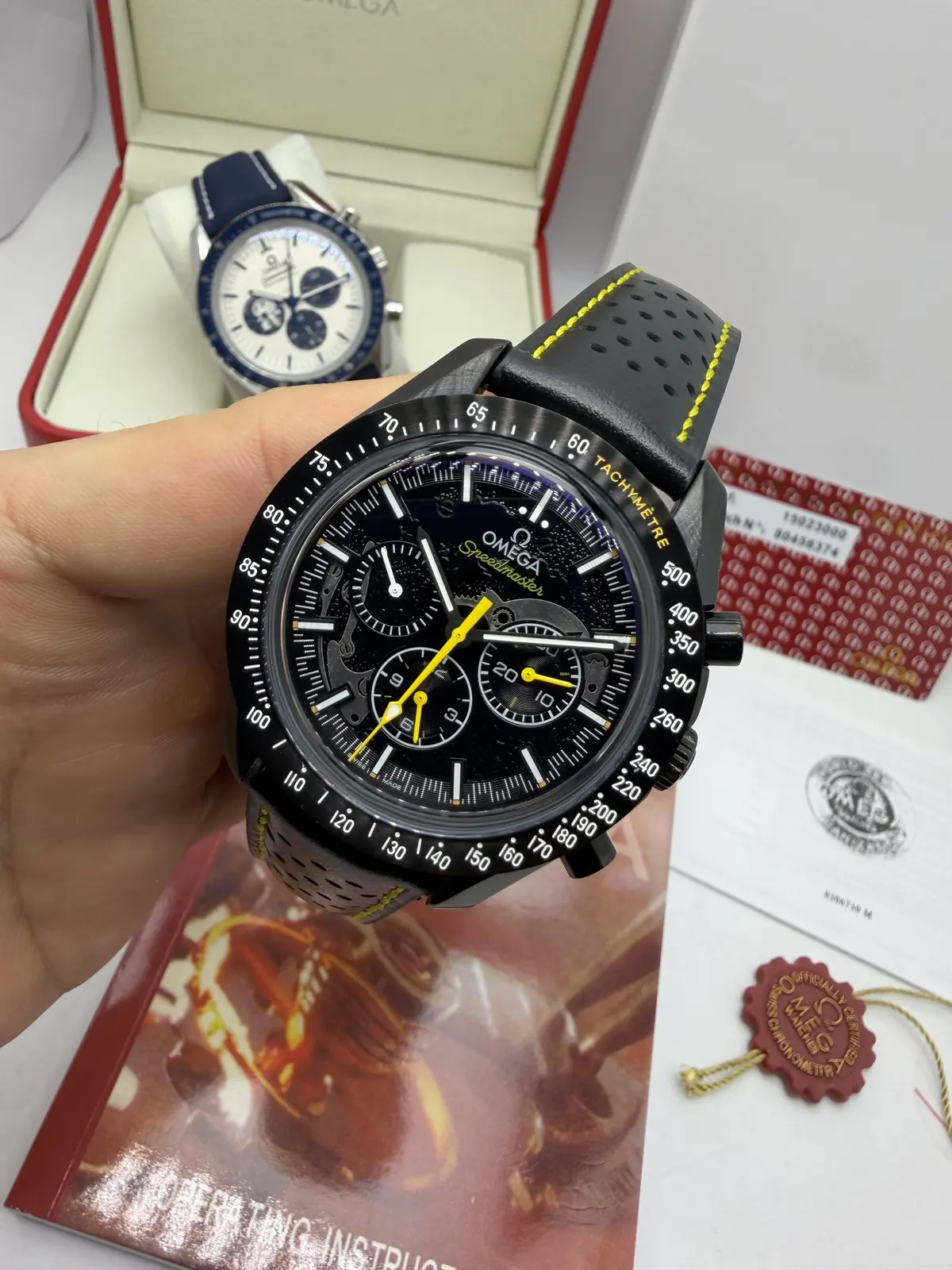 Omega Speedmaster Super Racing Couro