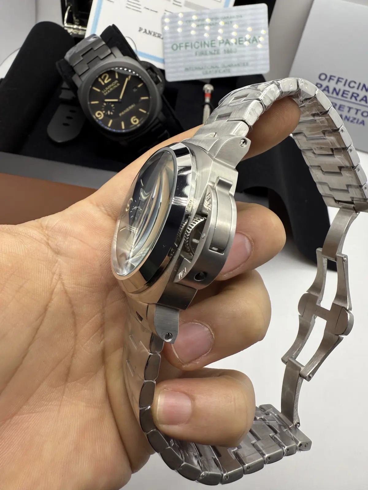 Panerai Luminor Marina Prata Dial Preto